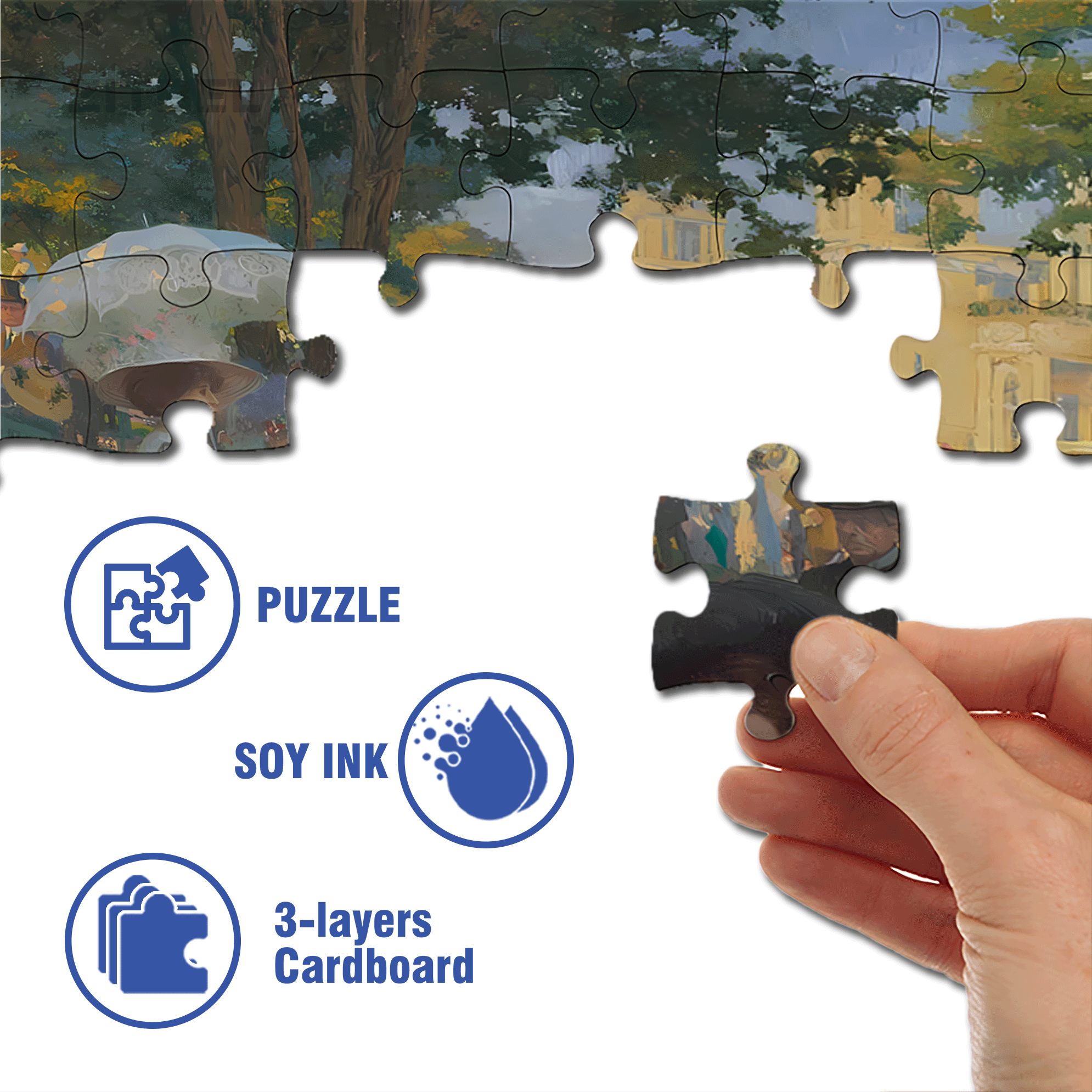 French Women 500pcs/1000pcs Jigsaw Puzzle, Scratch-Resistant, Interactive Family Game & Brain-Boosting DIY Decor, Perfect for Halloween, Christmas & New Year Gifts, Family Puzzle Game