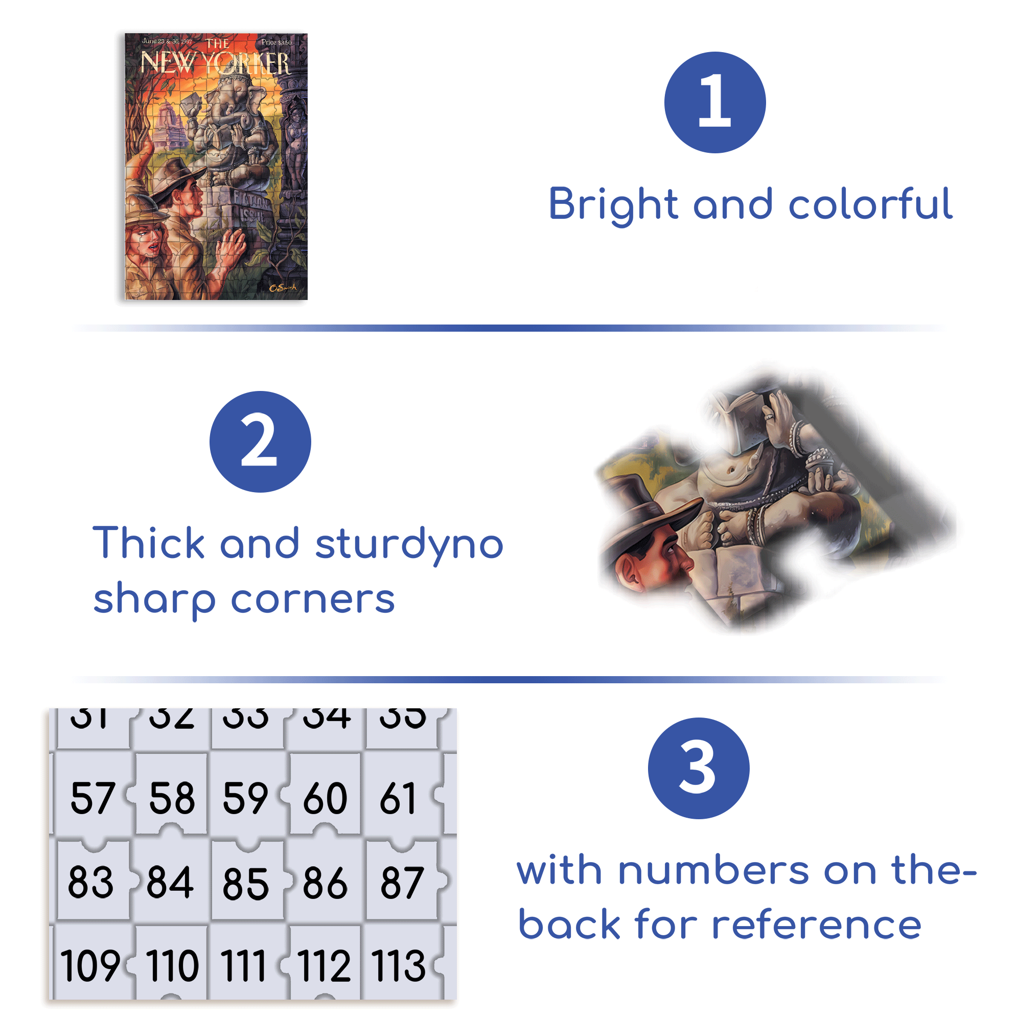 Ganesha 500pcs/1000pcs Jigsaw Puzzle, Scratch-Resistant, Interactive Family Game & Brain-Boosting DIY Decor, Perfect for Halloween, Christmas & New Year Gifts, Family Puzzle Game