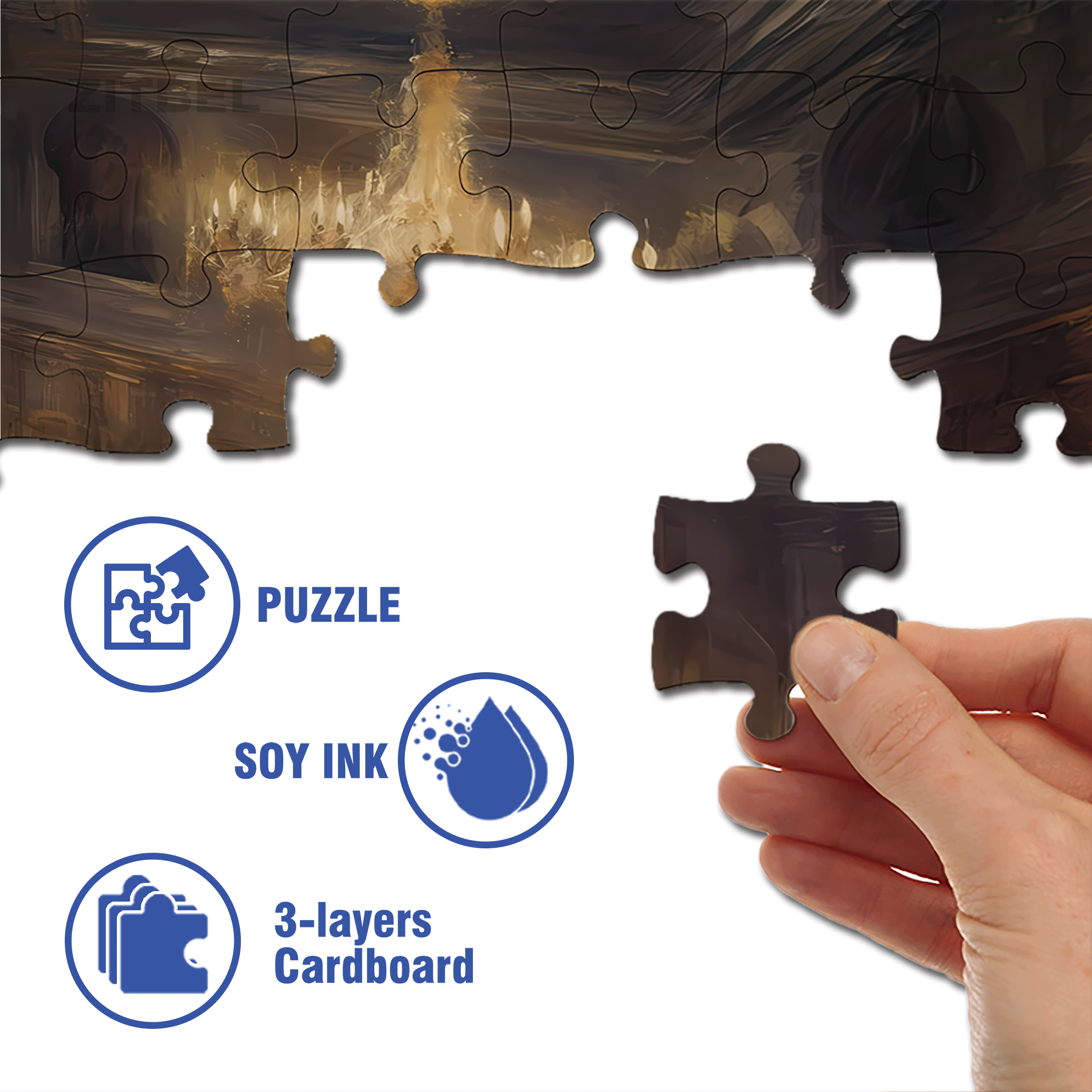 Grand Ballroom 500pcs/1000pcs Jigsaw Puzzle, Scratch-Resistant, Interactive Family Game & Brain-Boosting DIY Decor, Perfect for Halloween, Christmas & New Year Gifts, Family Puzzle Game