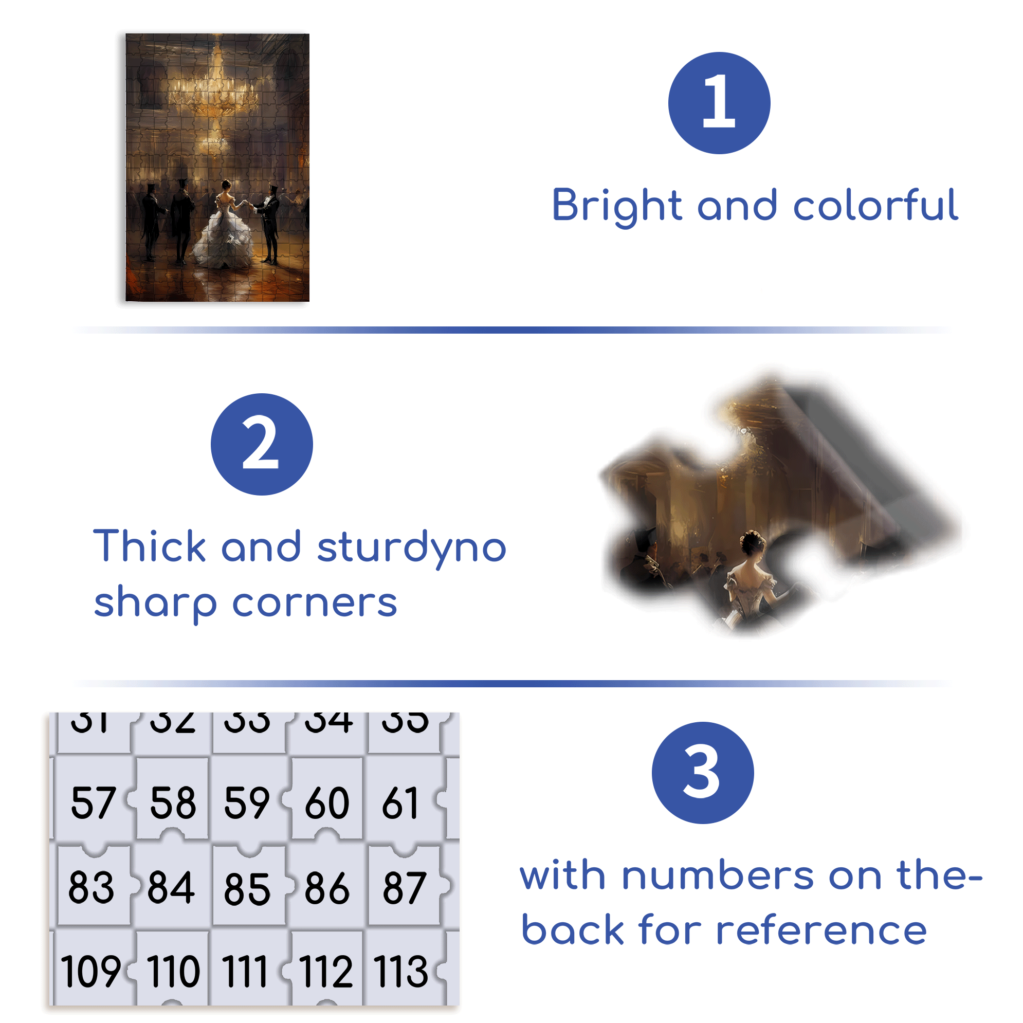 Grand Ballroom 500pcs/1000pcs Jigsaw Puzzle, Scratch-Resistant, Interactive Family Game & Brain-Boosting DIY Decor, Perfect for Halloween, Christmas & New Year Gifts, Family Puzzle Game