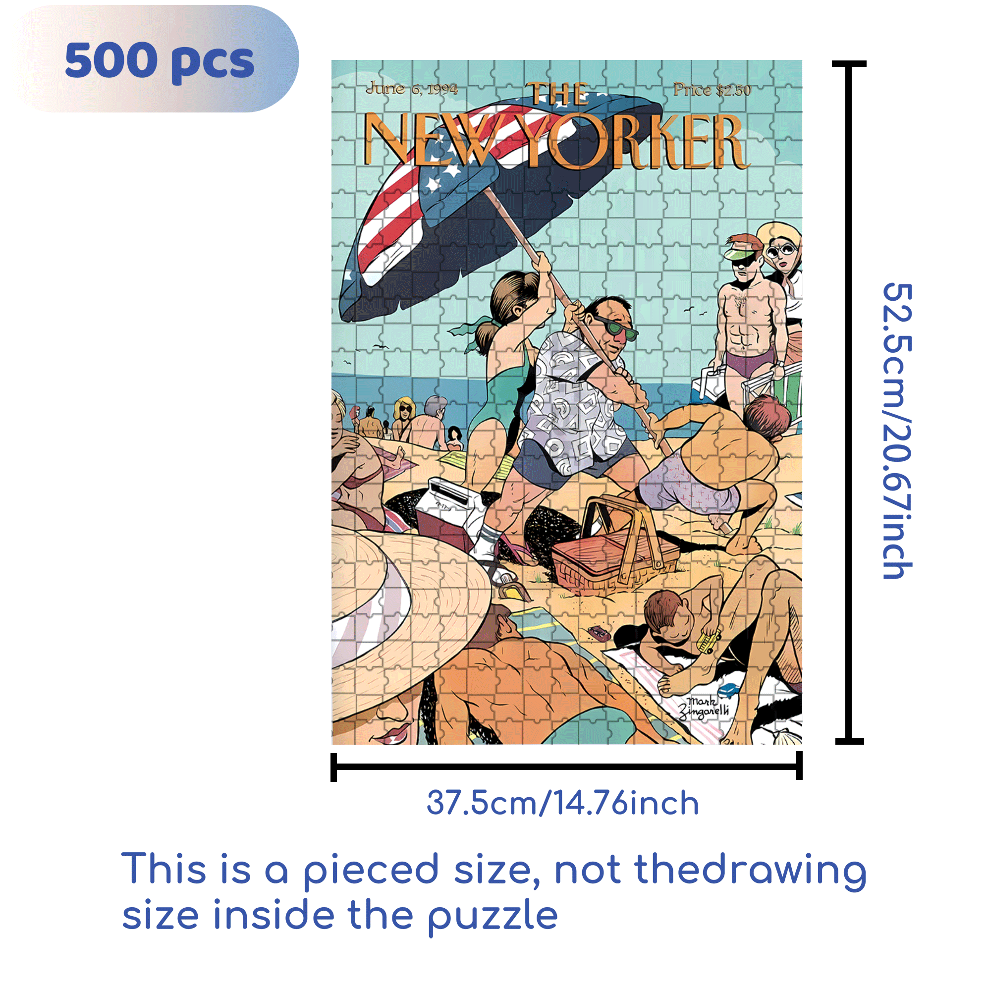 Install Sun Umbrella 500pcs/1000pcs Jigsaw Puzzle, Scratch-Resistant, Interactive Family Game & Brain-Boosting DIY Decor, Perfect for Halloween, Christmas & New Year Gifts, Family Puzzle Game
