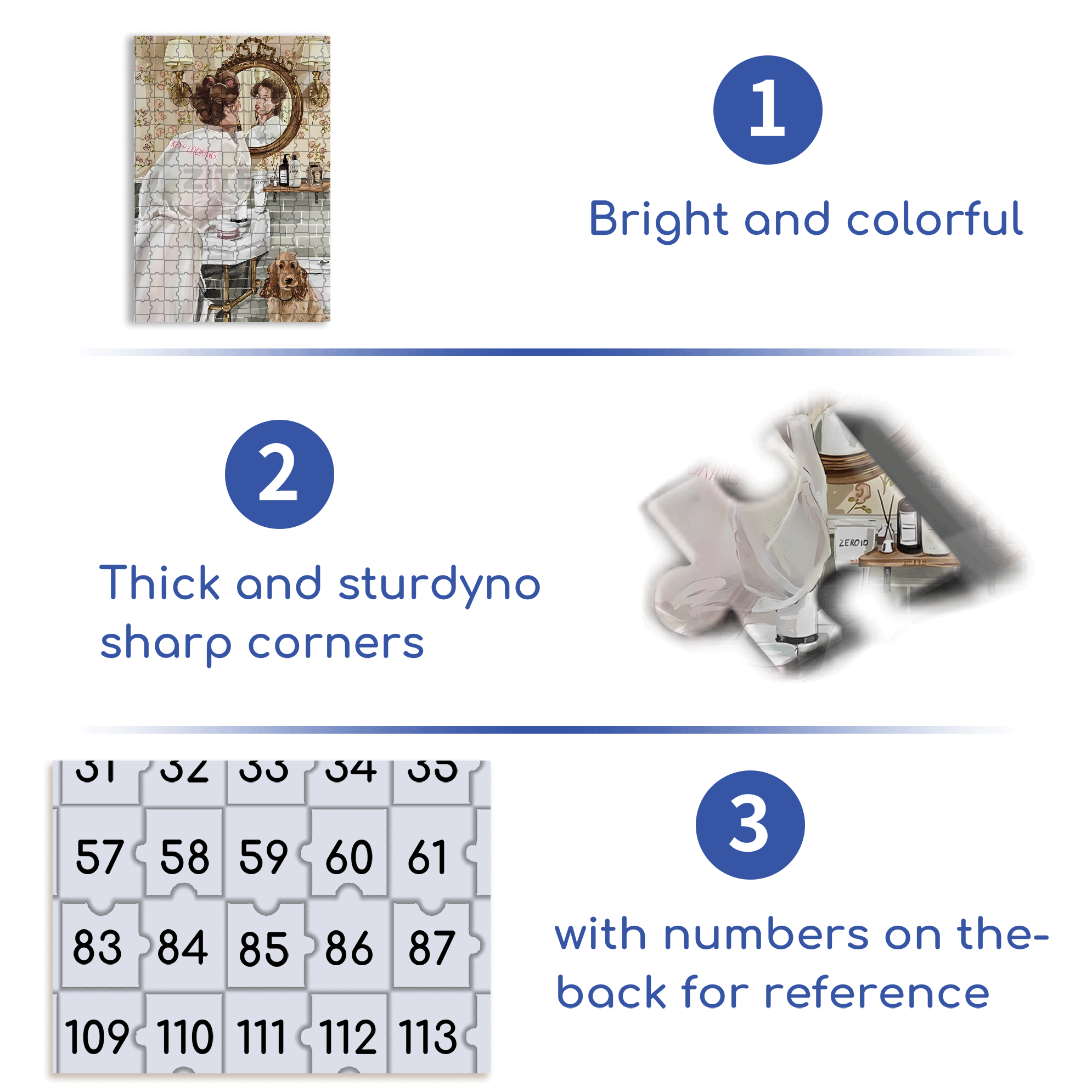 Keep Looking 500pcs/1000pcs Jigsaw Puzzle, Scratch-Resistant, Interactive Family Game & Brain-Boosting DIY Decor, Perfect for Halloween, Christmas & New Year Gifts, Family Puzzle Game