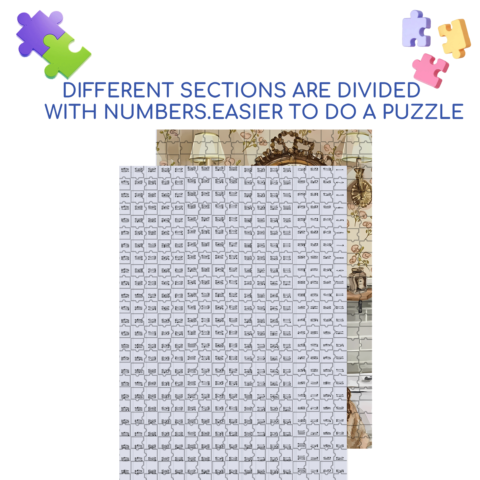 Keep Looking 500pcs/1000pcs Jigsaw Puzzle, Scratch-Resistant, Interactive Family Game & Brain-Boosting DIY Decor, Perfect for Halloween, Christmas & New Year Gifts, Family Puzzle Game