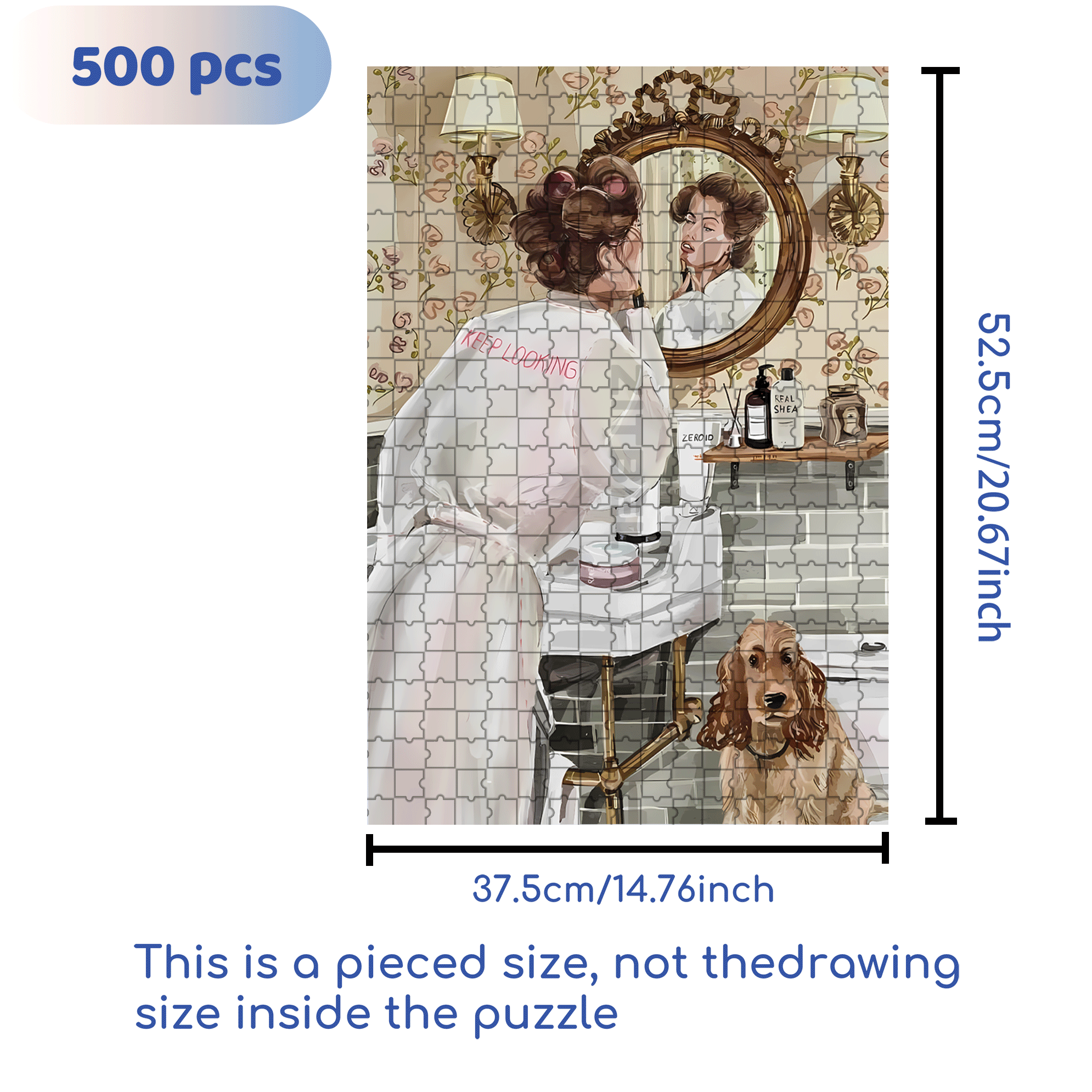 Keep Looking 500pcs/1000pcs Jigsaw Puzzle, Scratch-Resistant, Interactive Family Game & Brain-Boosting DIY Decor, Perfect for Halloween, Christmas & New Year Gifts, Family Puzzle Game