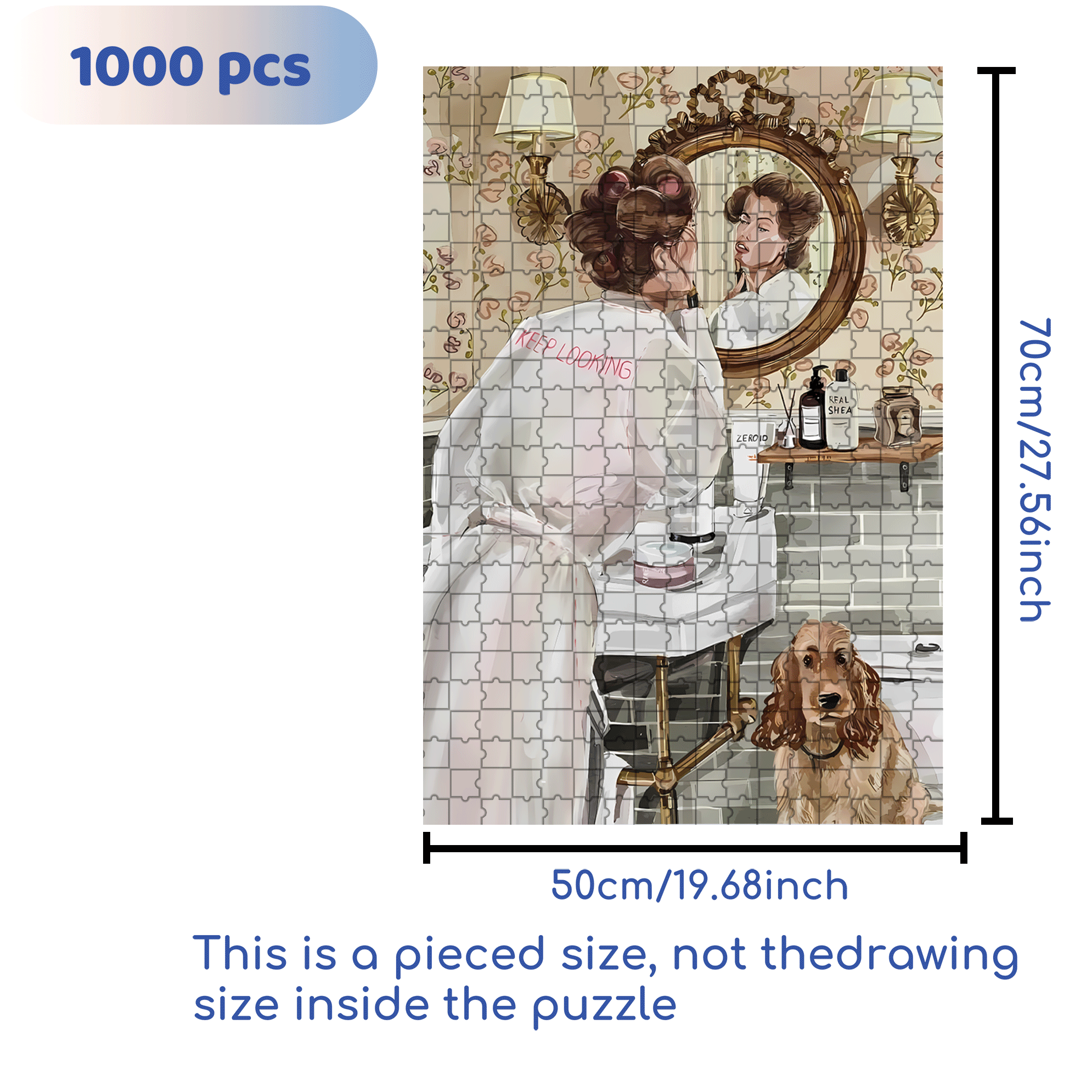 Keep Looking 500pcs/1000pcs Jigsaw Puzzle, Scratch-Resistant, Interactive Family Game & Brain-Boosting DIY Decor, Perfect for Halloween, Christmas & New Year Gifts, Family Puzzle Game