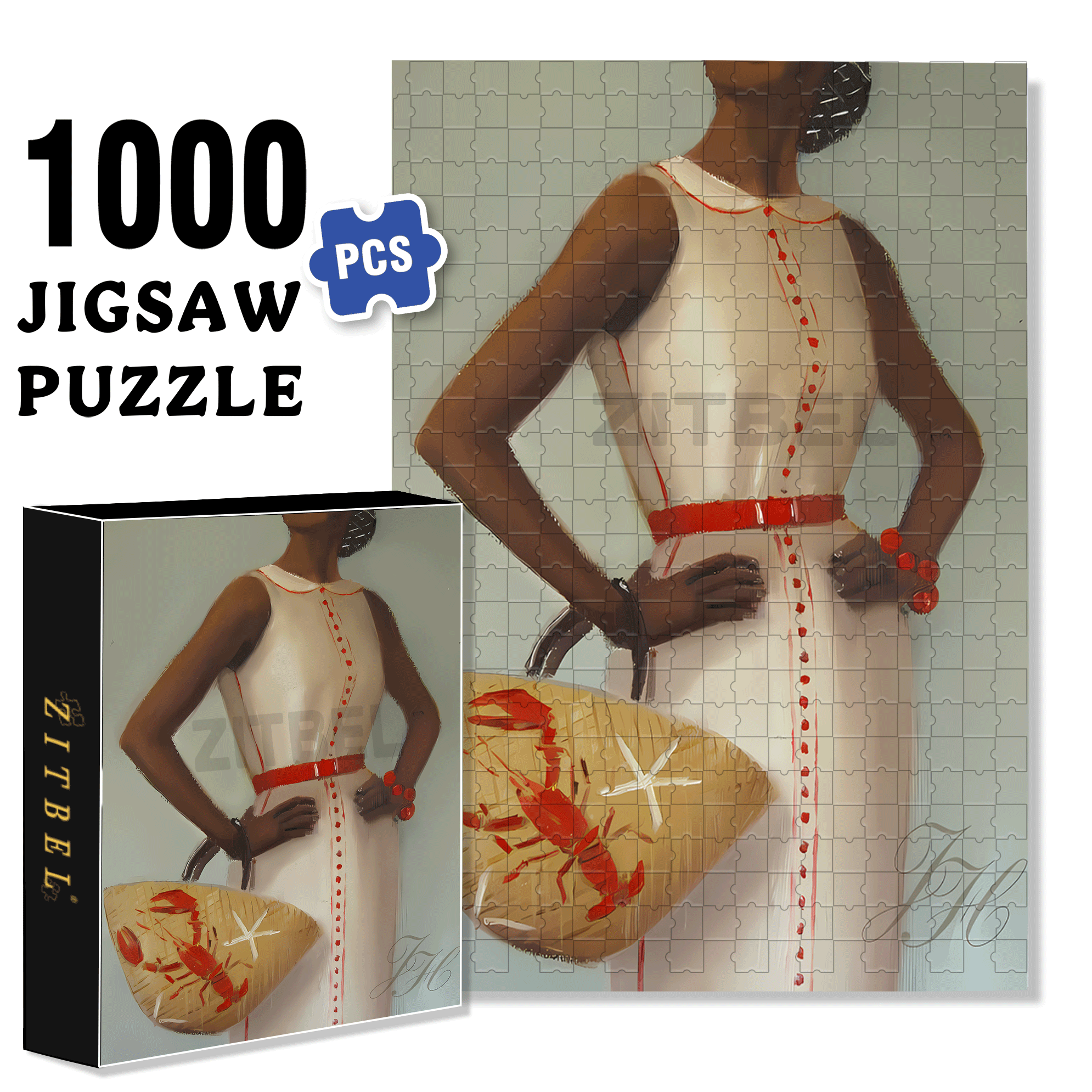 Lobster Handbag 500pcs/1000pcs Jigsaw Puzzle, Scratch-Resistant, Interactive Family Game & Brain-Boosting DIY Decor, Perfect for Halloween, Christmas & New Year Gifts, Family Puzzle Game