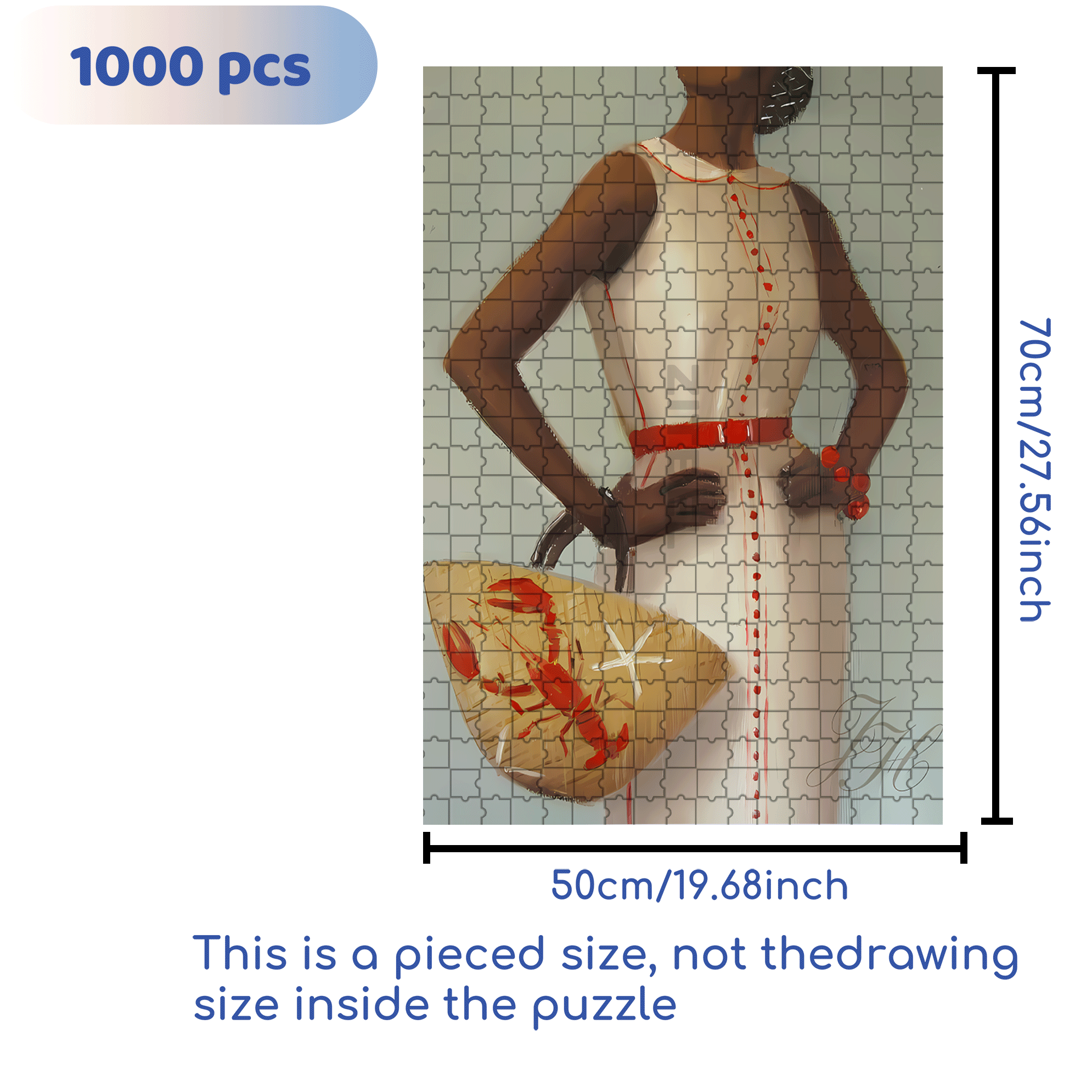 Lobster Handbag 500pcs/1000pcs Jigsaw Puzzle, Scratch-Resistant, Interactive Family Game & Brain-Boosting DIY Decor, Perfect for Halloween, Christmas & New Year Gifts, Family Puzzle Game