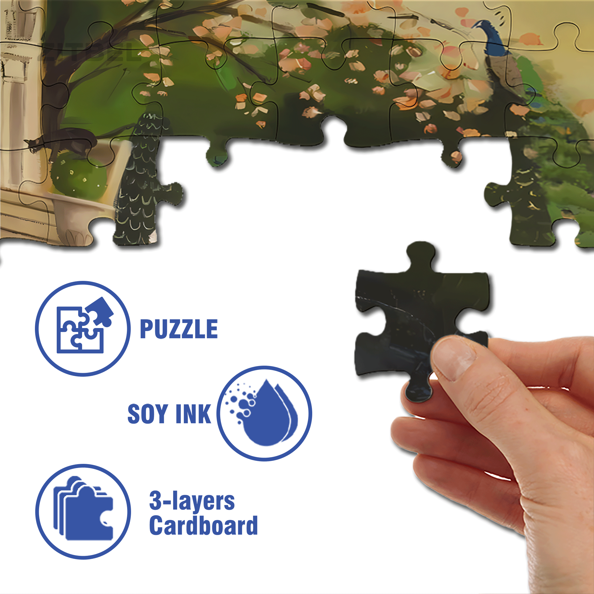 Mademoiselle Mink  500pcs/1000pcs Jigsaw Puzzle, Scratch-Resistant, Interactive Family Game & Brain-Boosting DIY Decor, Perfect for Halloween, Christmas & New Year Gifts, Family Puzzle Game