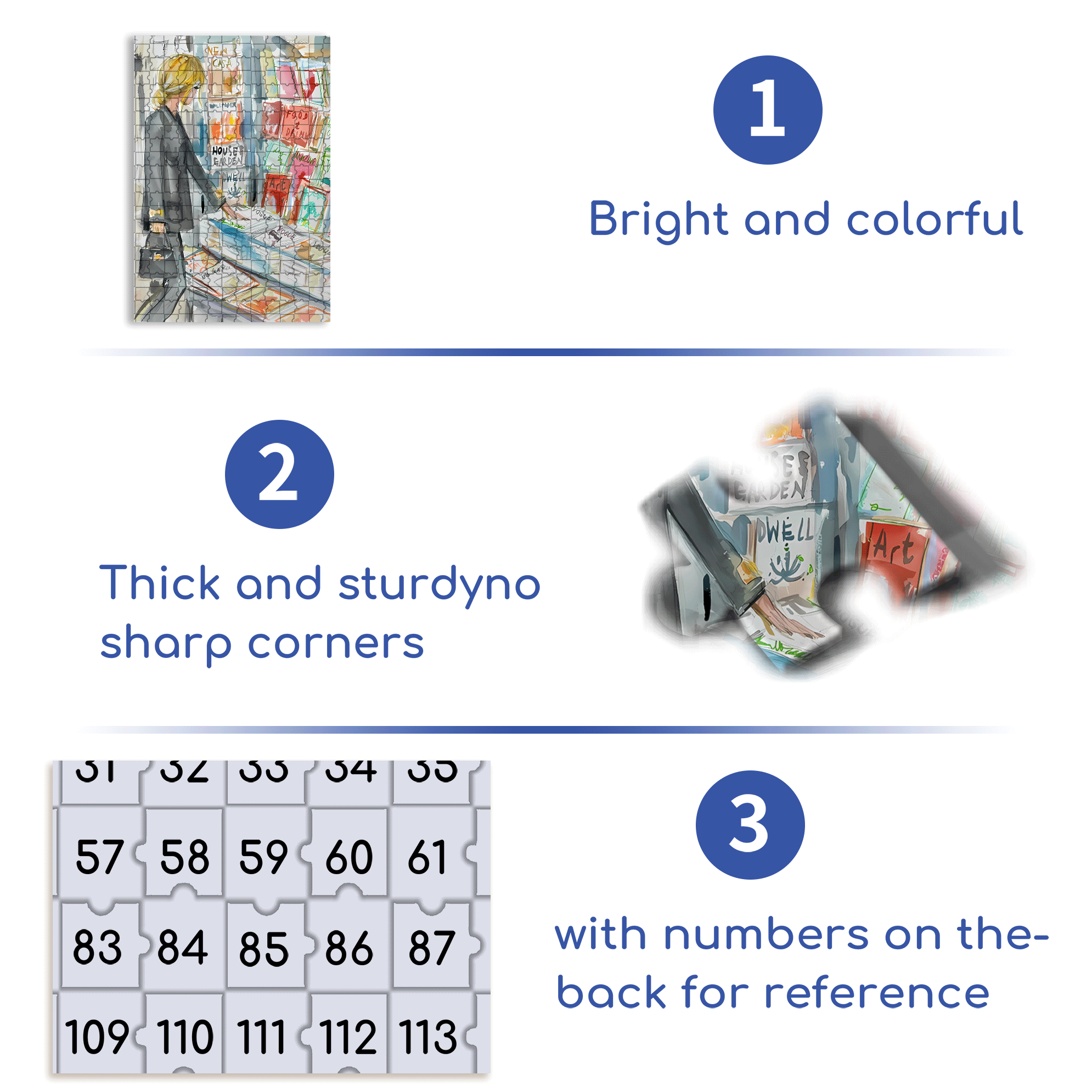 Magazine Stand 2 500pcs/1000pcs Jigsaw Puzzle, Scratch-Resistant, Interactive Family Game & Brain-Boosting DIY Decor, Perfect for Halloween, Christmas & New Year Gifts, Family Puzzle Game