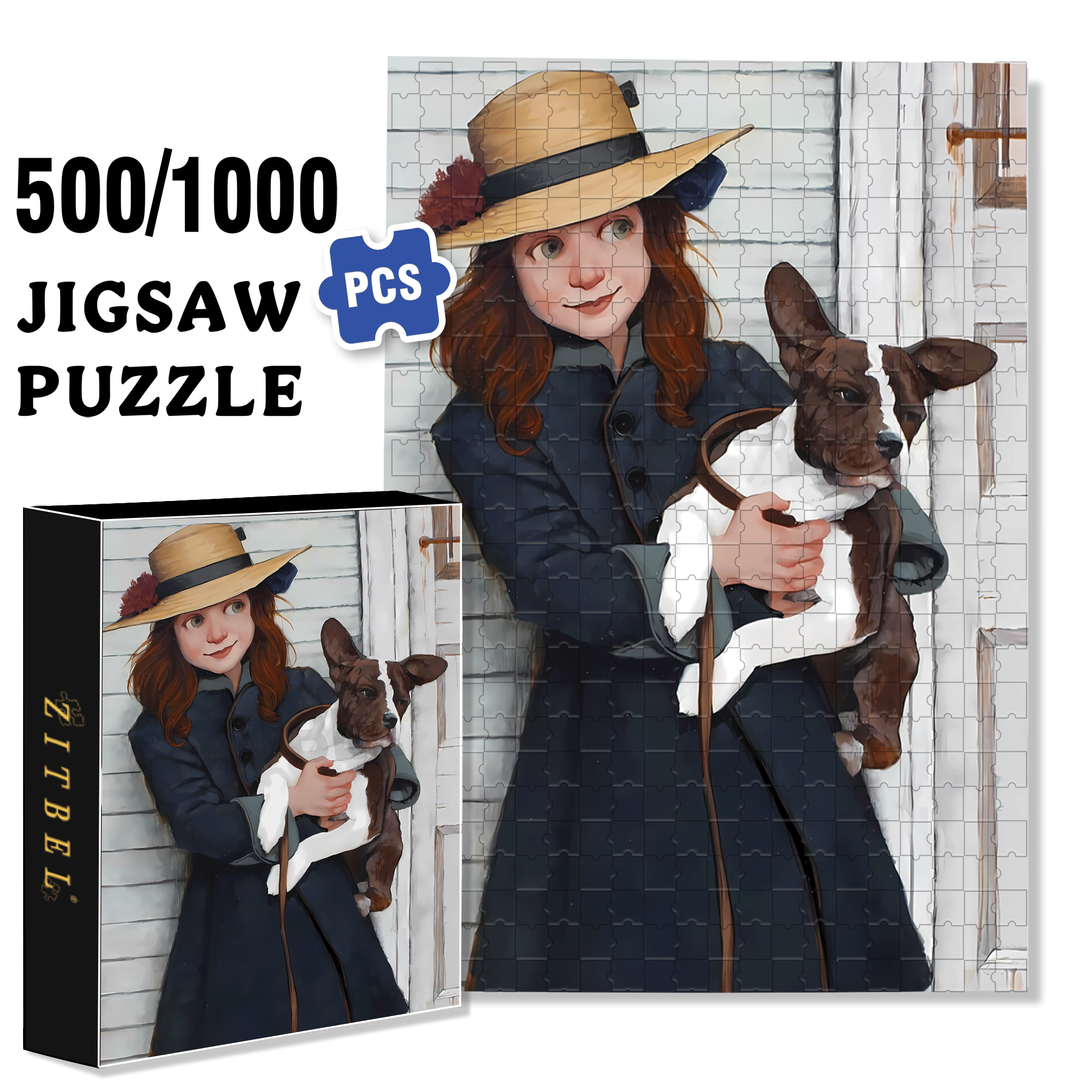 Most Precious Friend 500pcs/1000pcs Jigsaw Puzzle, Scratch-Resistant, Interactive Family Game & Brain-Boosting DIY Decor, Perfect for Halloween, Christmas & New Year Gifts, Family Puzzle Game