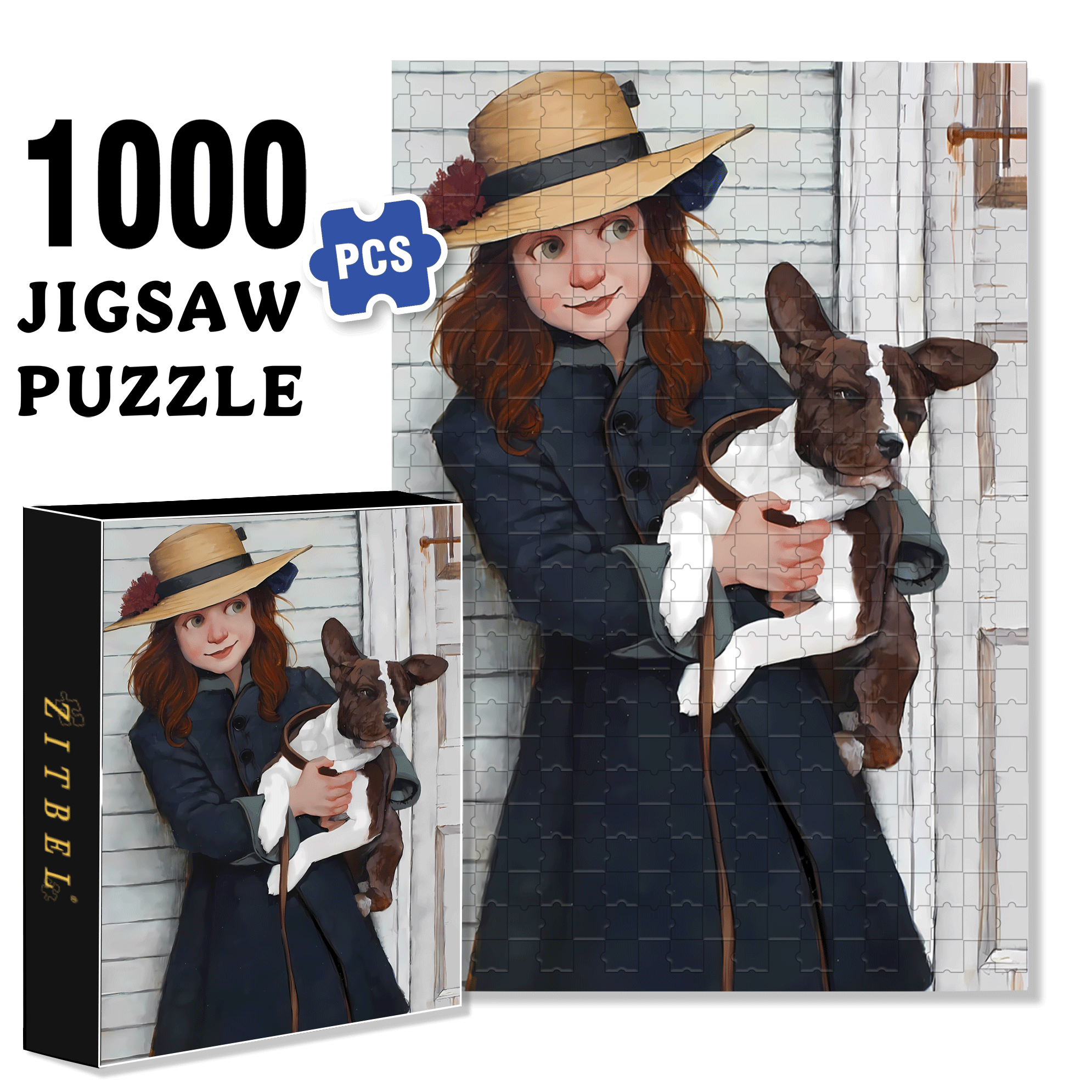 Most Precious Friend 500pcs/1000pcs Jigsaw Puzzle, Scratch-Resistant, Interactive Family Game & Brain-Boosting DIY Decor, Perfect for Halloween, Christmas & New Year Gifts, Family Puzzle Game