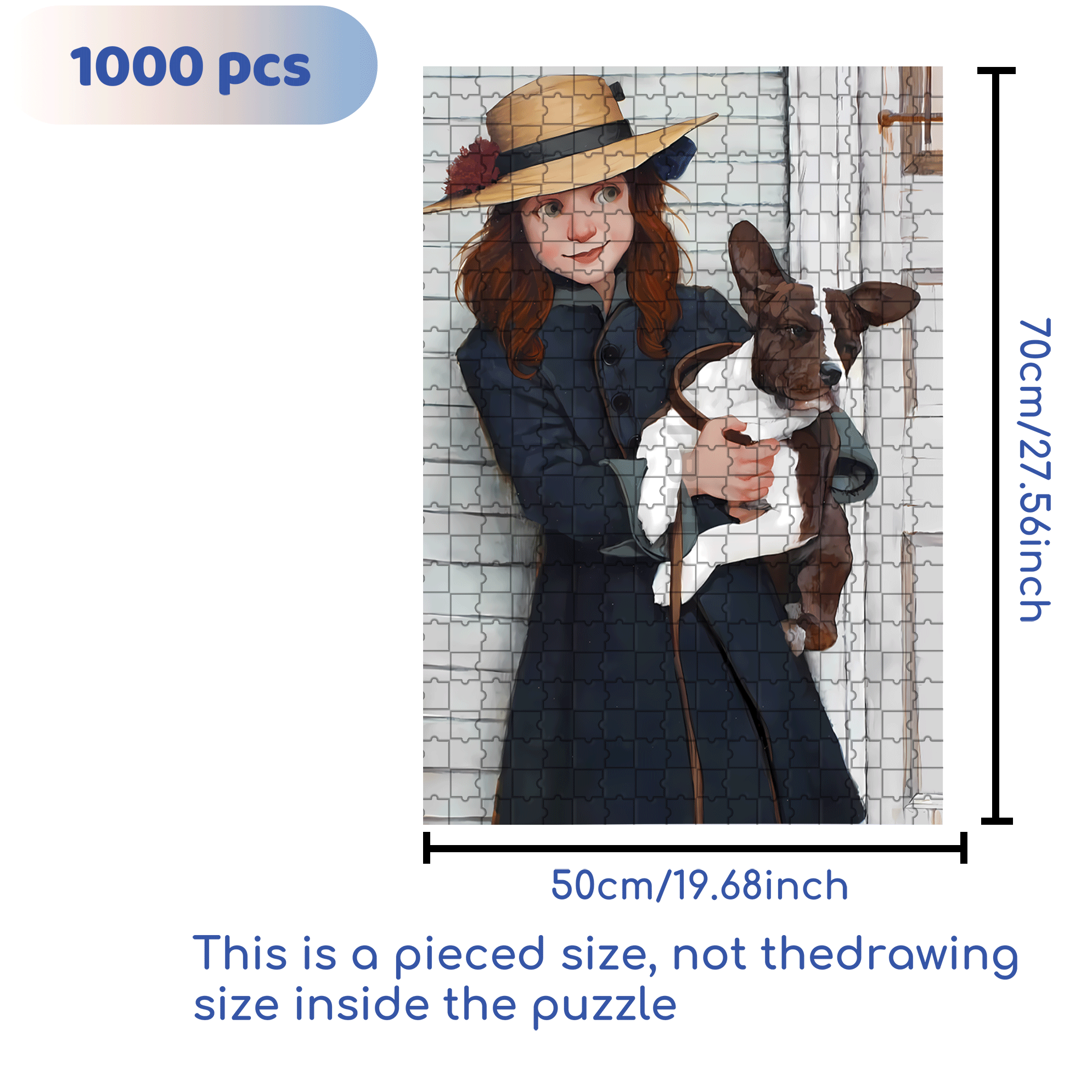 Most Precious Friend 500pcs/1000pcs Jigsaw Puzzle, Scratch-Resistant, Interactive Family Game & Brain-Boosting DIY Decor, Perfect for Halloween, Christmas & New Year Gifts, Family Puzzle Game