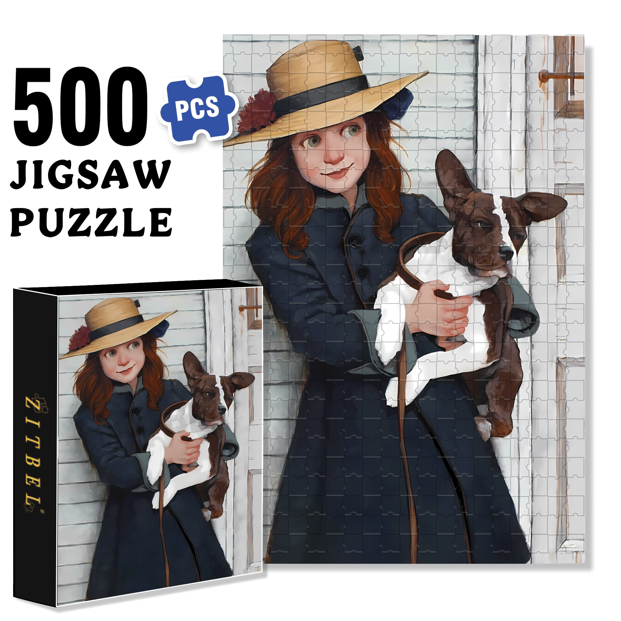 Most Precious Friend 500pcs/1000pcs Jigsaw Puzzle, Scratch-Resistant, Interactive Family Game & Brain-Boosting DIY Decor, Perfect for Halloween, Christmas & New Year Gifts, Family Puzzle Game