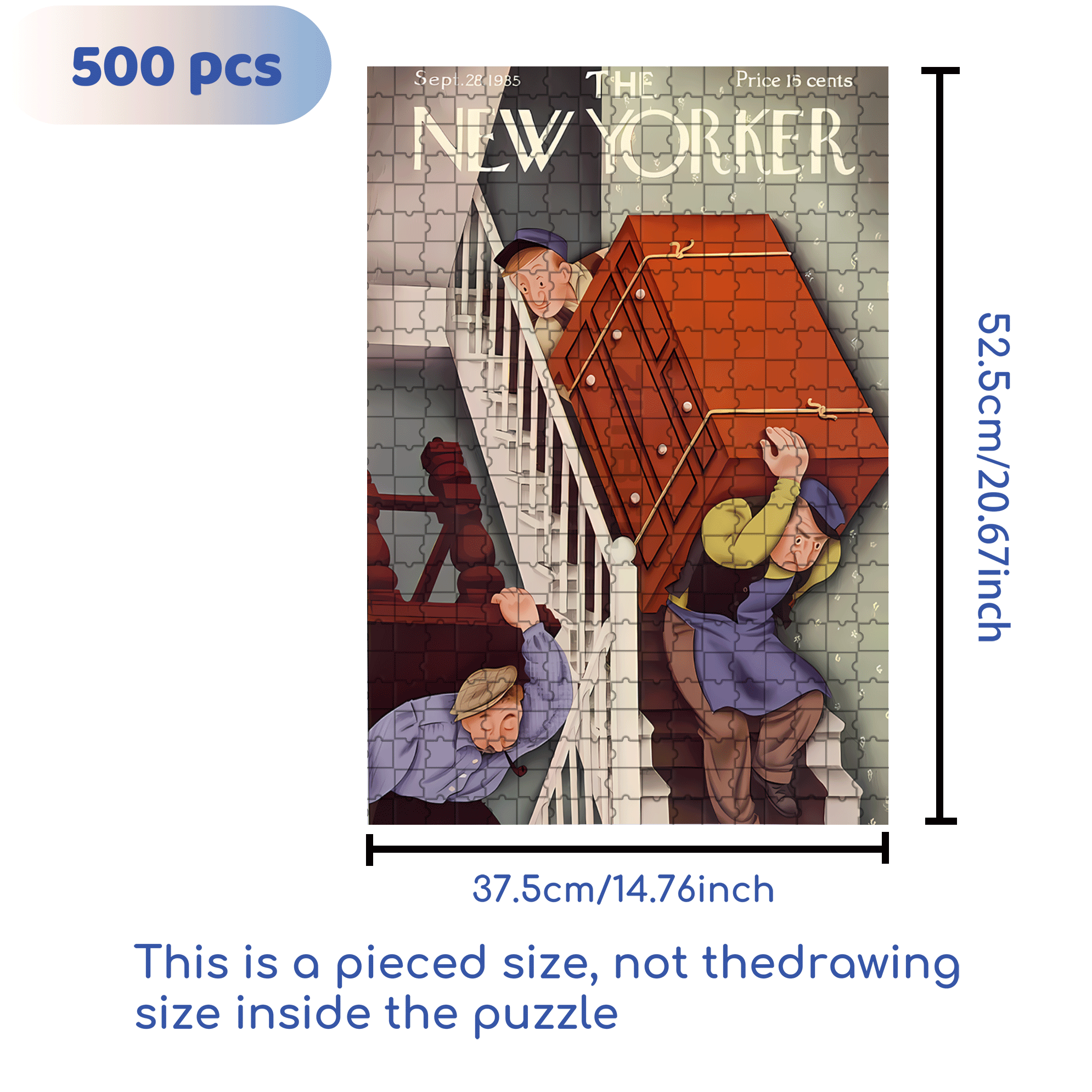 Move Place 2 500pcs/1000pcs Jigsaw Puzzle, Scratch-Resistant, Interactive Family Game & Brain-Boosting DIY Decor, Perfect for Halloween, Christmas & New Year Gifts, Family Puzzle Game