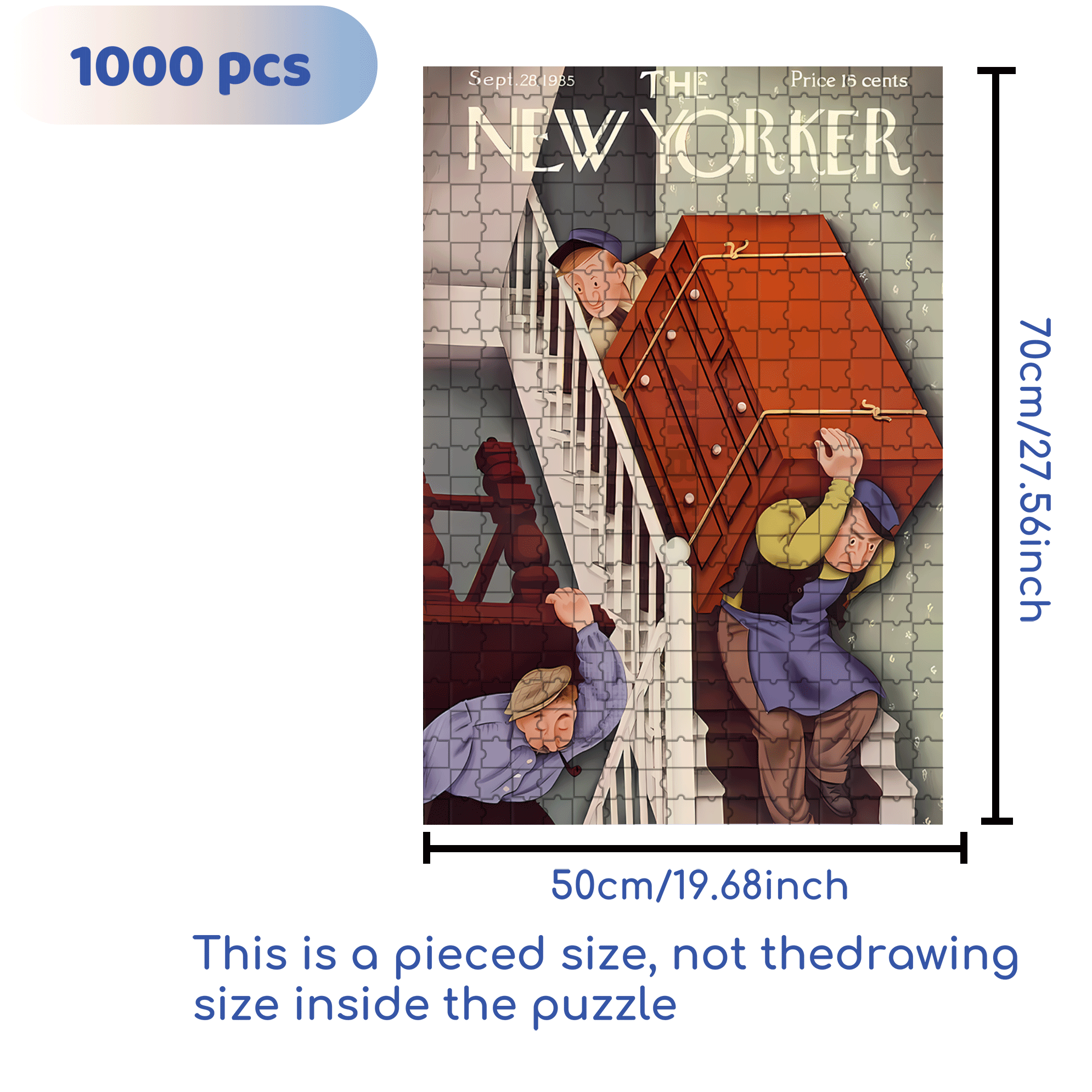 Move Place 2 500pcs/1000pcs Jigsaw Puzzle, Scratch-Resistant, Interactive Family Game & Brain-Boosting DIY Decor, Perfect for Halloween, Christmas & New Year Gifts, Family Puzzle Game