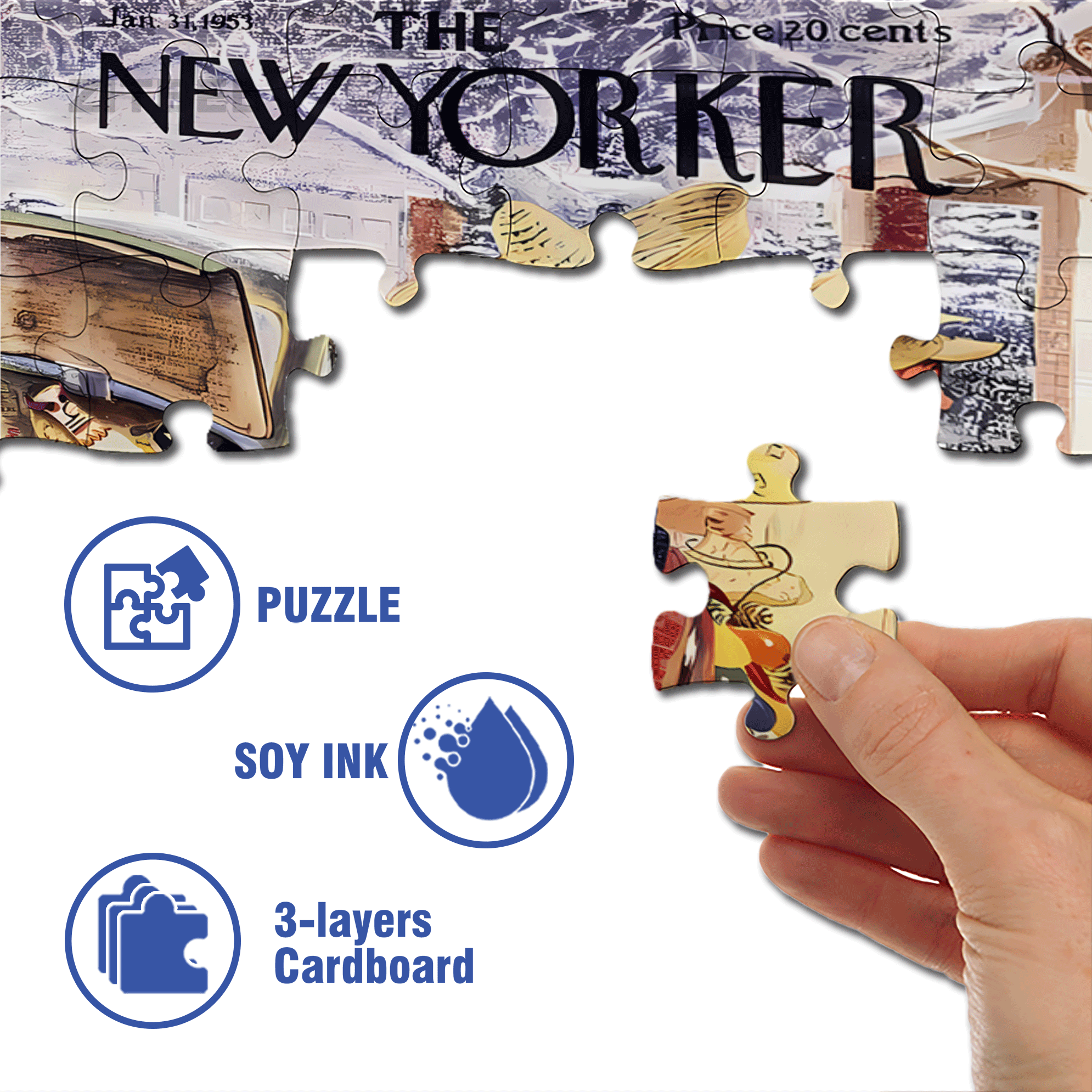 Move Place 500pcs/1000pcs Jigsaw Puzzle, Scratch-Resistant, Interactive Family Game & Brain-Boosting DIY Decor, Perfect for Halloween, Christmas & New Year Gifts, Family Puzzle Game