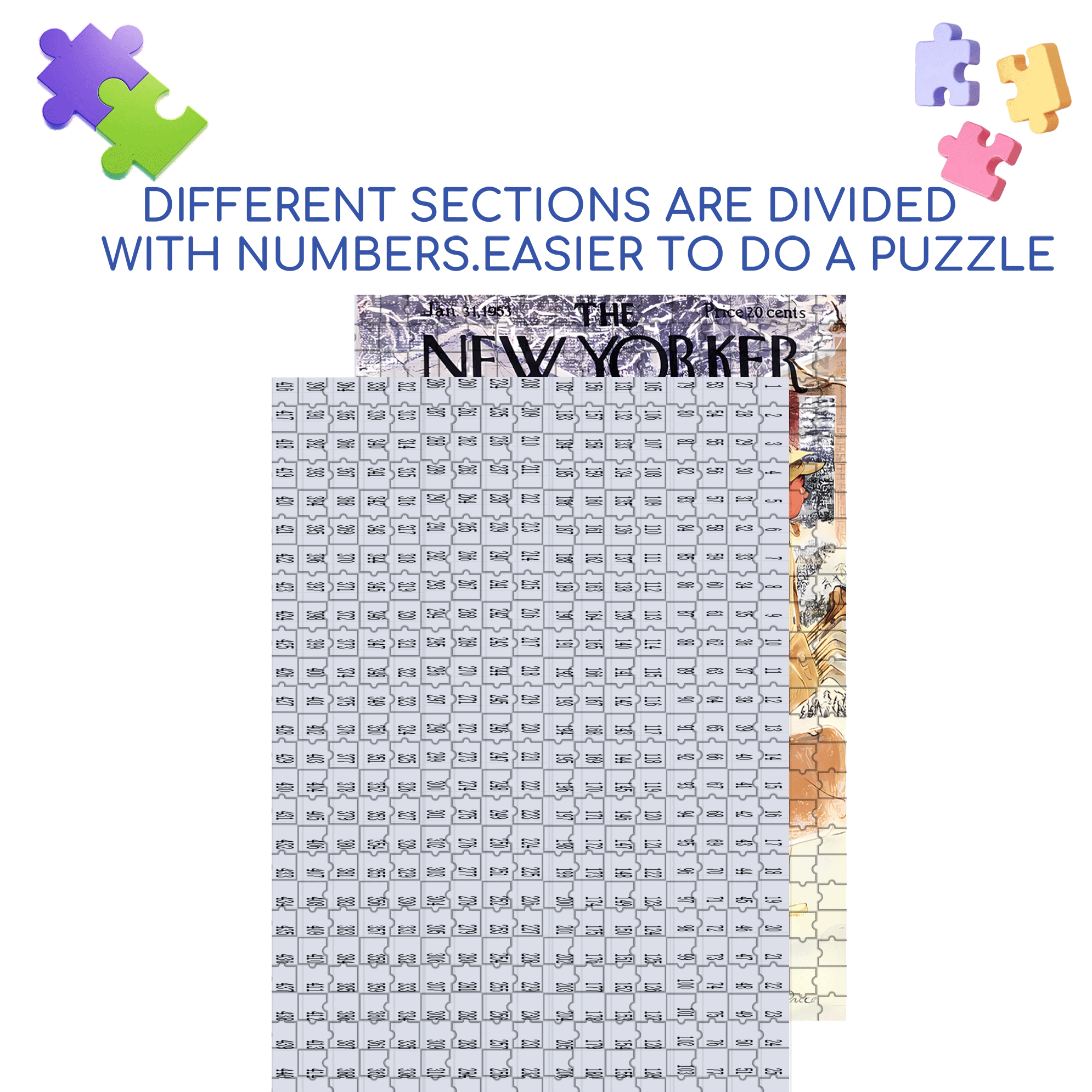 Move Place 500pcs/1000pcs Jigsaw Puzzle, Scratch-Resistant, Interactive Family Game & Brain-Boosting DIY Decor, Perfect for Halloween, Christmas & New Year Gifts, Family Puzzle Game