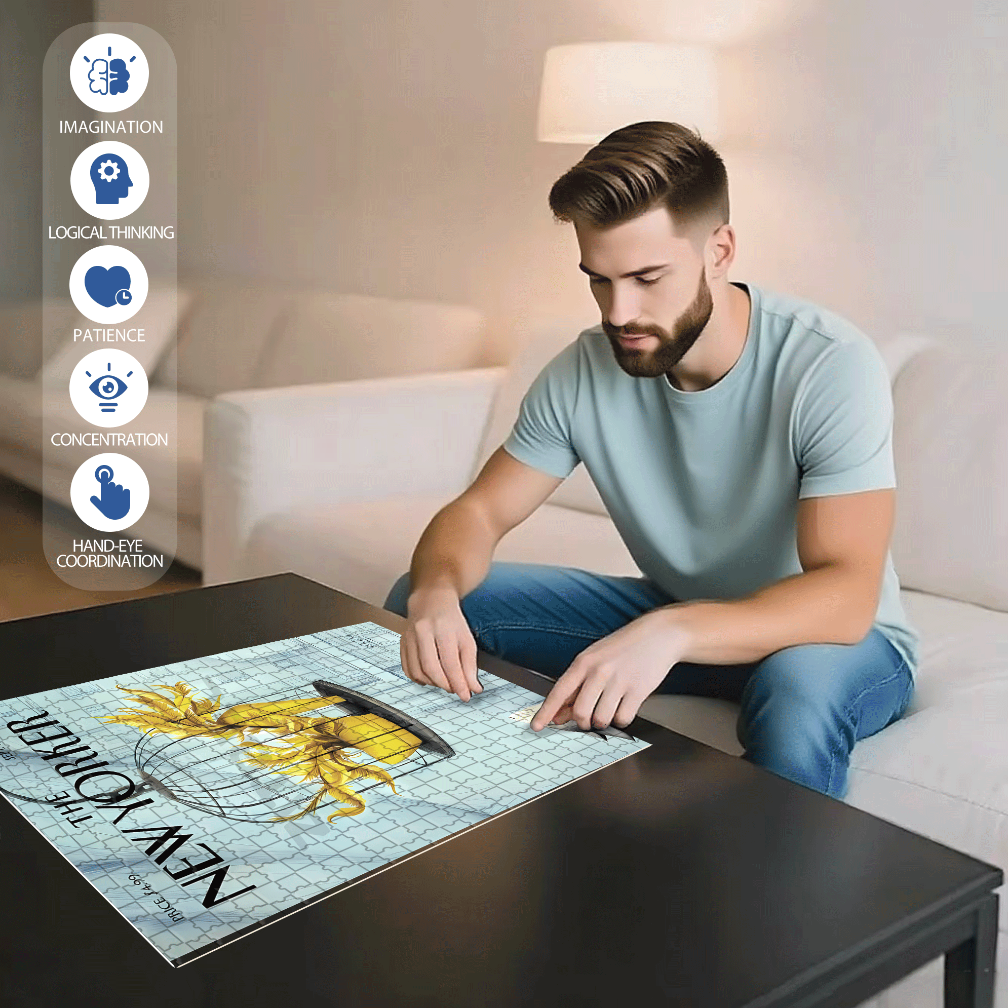 Object of Desire 500pcs/1000pcs Jigsaw Puzzle, Scratch-Resistant, Interactive Family Game & Brain-Boosting DIY Decor, Perfect for Halloween, Christmas & New Year Gifts, Family Puzzle Game