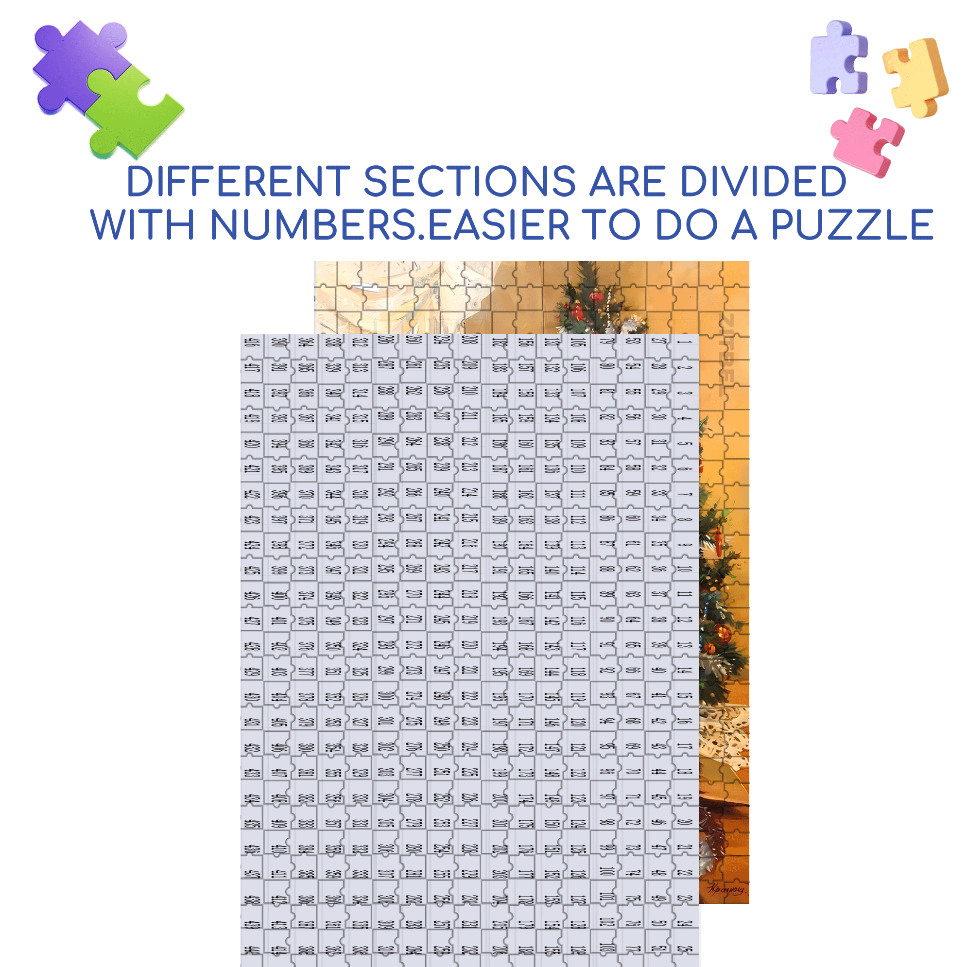 Peaceful Atmosphere 2 500pcs/1000pcs Jigsaw Puzzle, Scratch-Resistant, Interactive Family Game & Brain-Boosting DIY Decor, Perfect for Halloween, Christmas & New Year Gifts, Family Puzzle Game