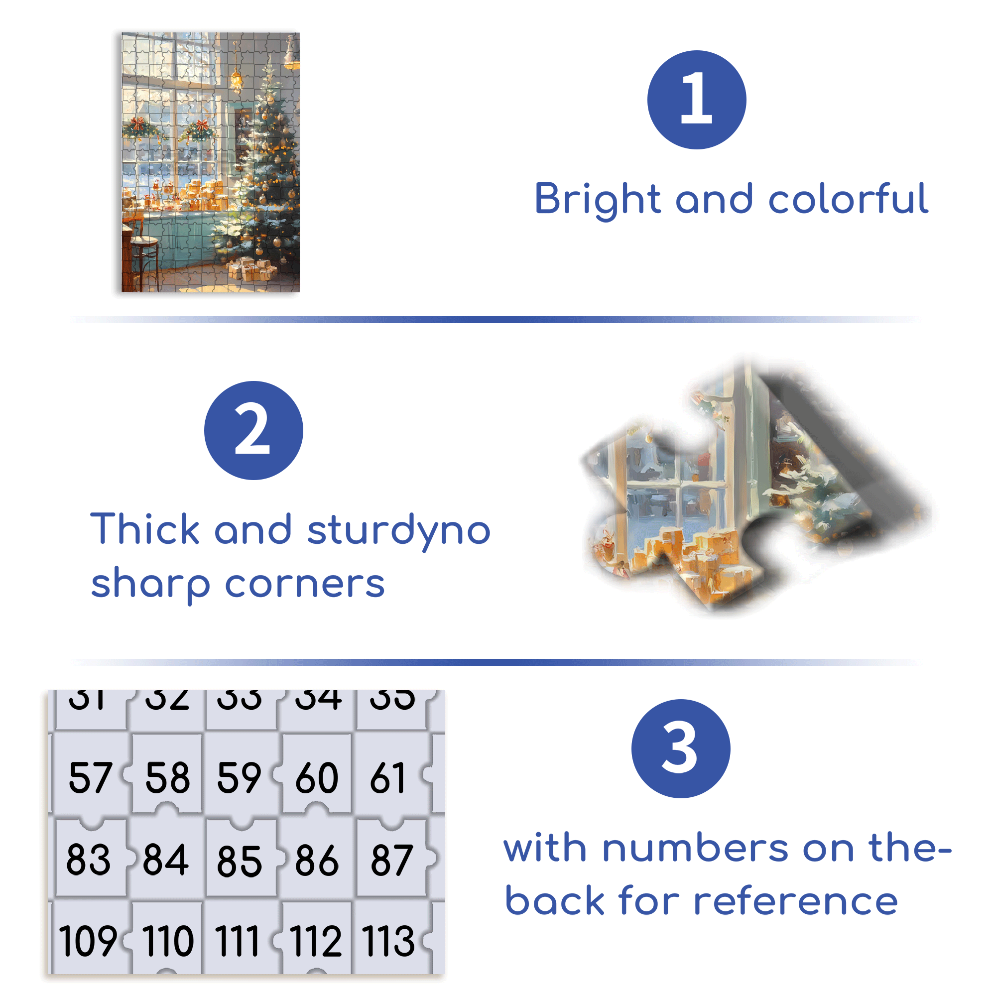 Peaceful Atmosphere 3 500pcs/1000pcs Jigsaw Puzzle, Scratch-Resistant, Interactive Family Game & Brain-Boosting DIY Decor, Perfect for Halloween, Christmas & New Year Gifts, Family Puzzle Game