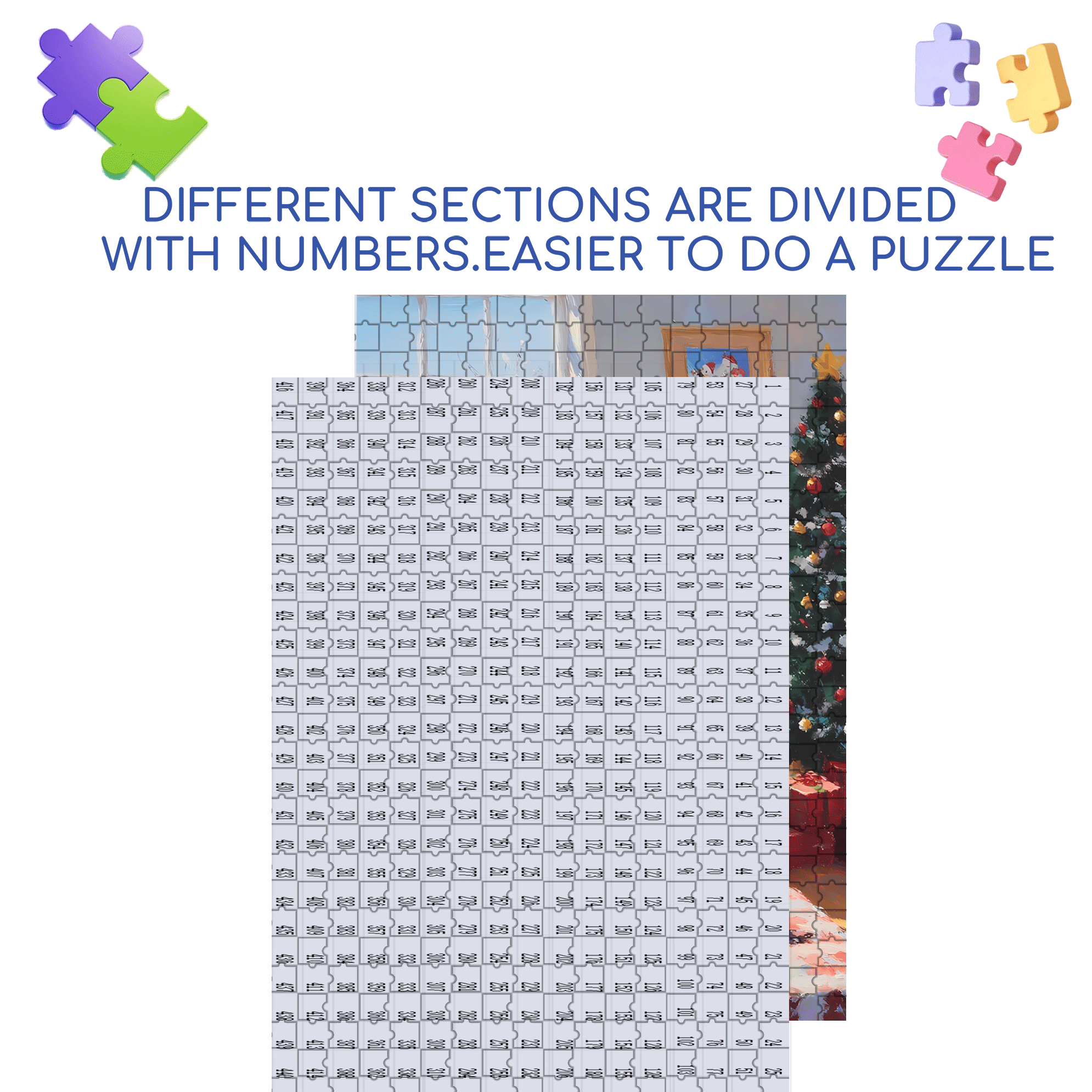 Peaceful Atmosphere 500pcs/1000pcs Jigsaw Puzzle, Scratch-Resistant, Interactive Family Game & Brain-Boosting DIY Decor, Perfect for Halloween, Christmas & New Year Gifts, Family Puzzle Game