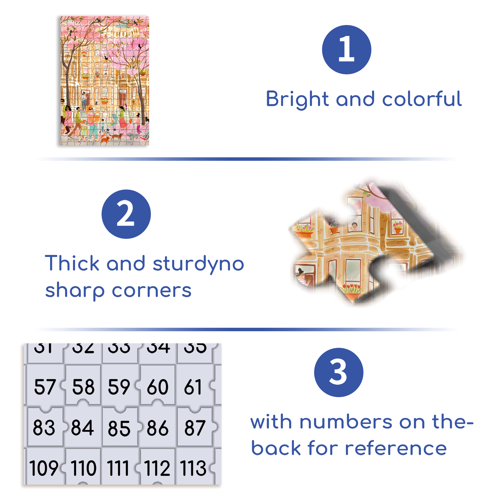Petals and Pavement 500pcs/1000pcs Jigsaw Puzzle, Scratch-Resistant, Interactive Family Game & Brain-Boosting DIY Decor, Perfect for Halloween, Christmas & New Year Gifts, Family Puzzle Game