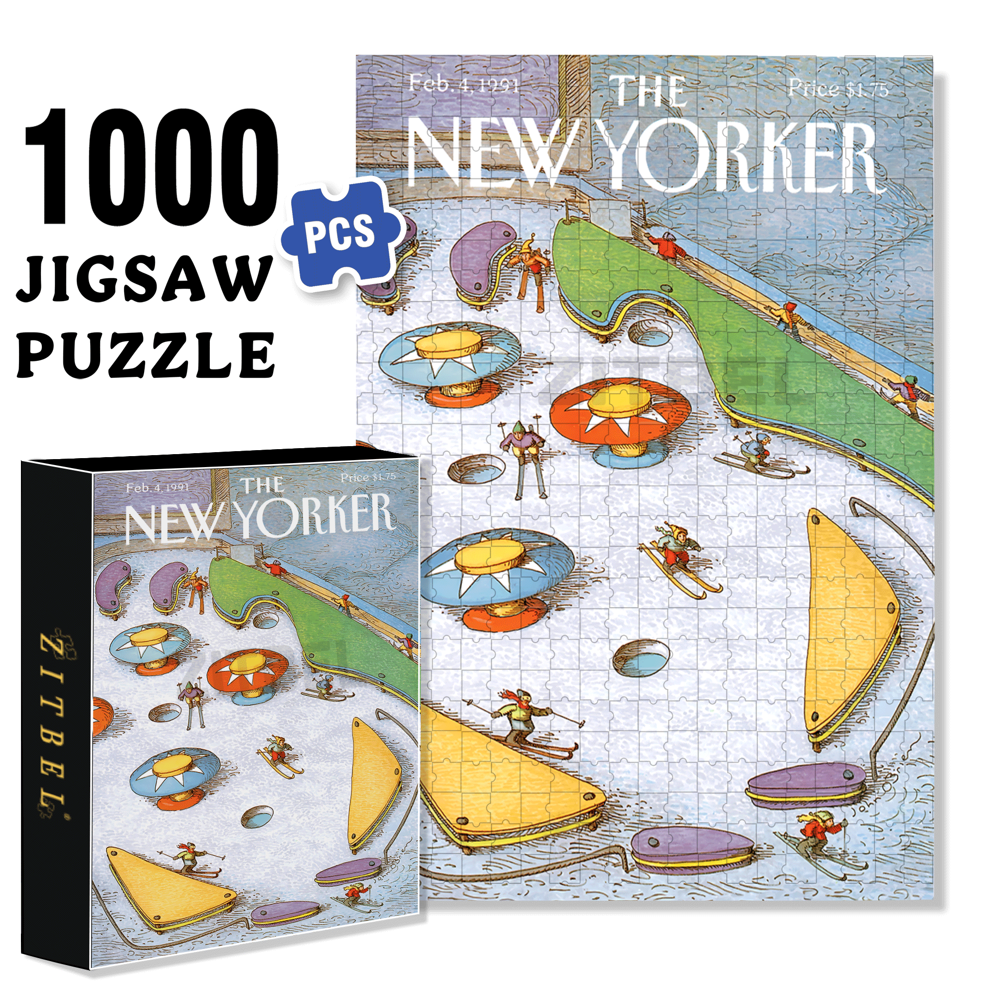 Pinball Piste 500pcs/1000pcs Jigsaw Puzzle, Scratch-Resistant, Interactive Family Game & Brain-Boosting DIY Decor, Perfect for Halloween, Christmas & New Year Gifts, Family Puzzle Game