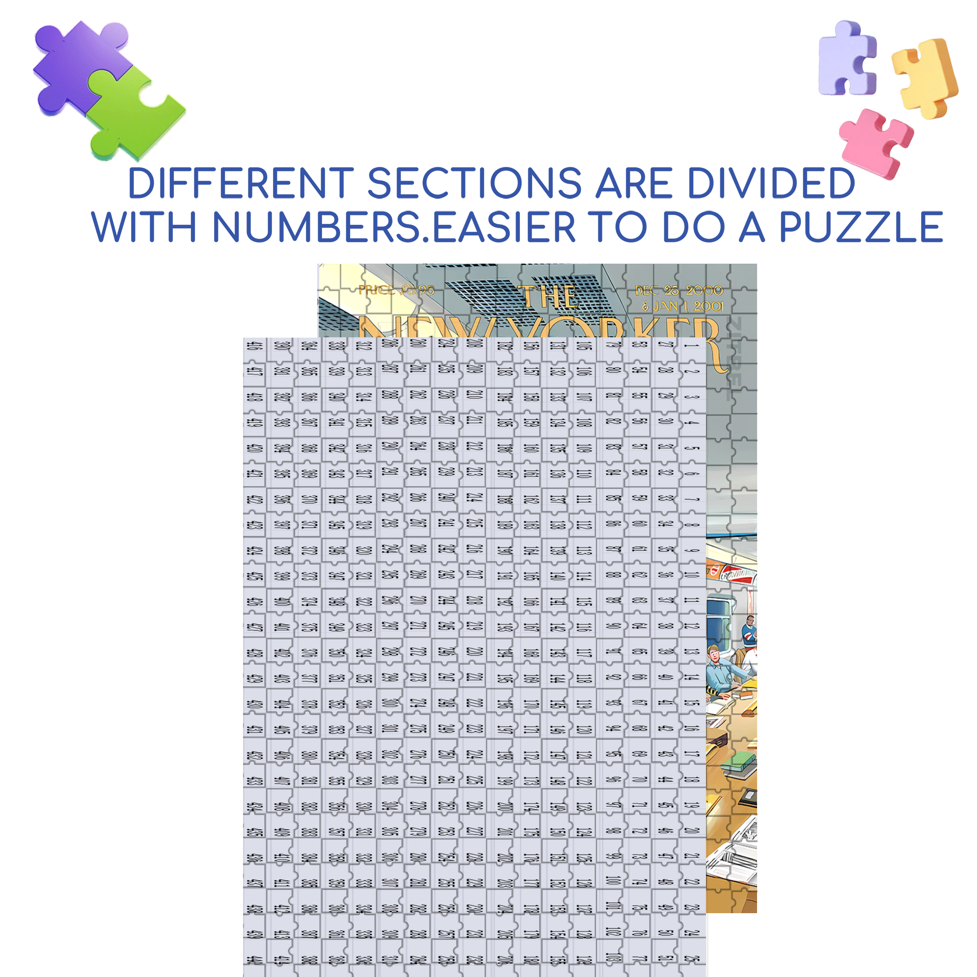 Reading And Riding  500pcs/1000pcs Jigsaw Puzzle, Scratch-Resistant, Interactive Family Game & Brain-Boosting DIY Decor, Perfect for Halloween, Christmas & New Year Gifts, Family Puzzle Game