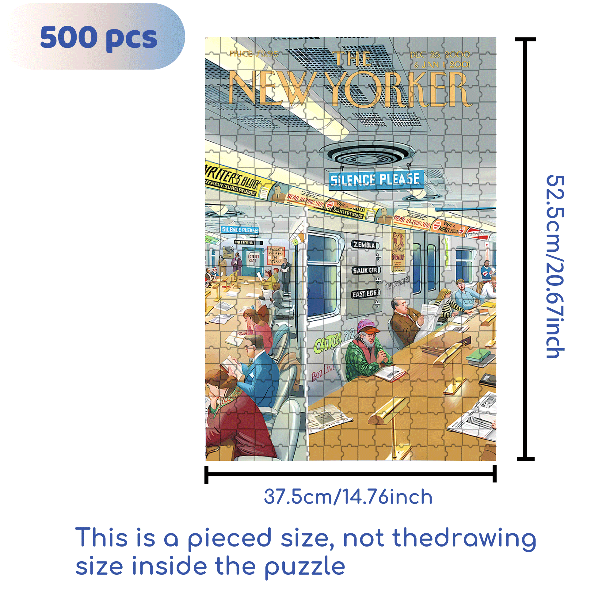 Reading And Riding  500pcs/1000pcs Jigsaw Puzzle, Scratch-Resistant, Interactive Family Game & Brain-Boosting DIY Decor, Perfect for Halloween, Christmas & New Year Gifts, Family Puzzle Game