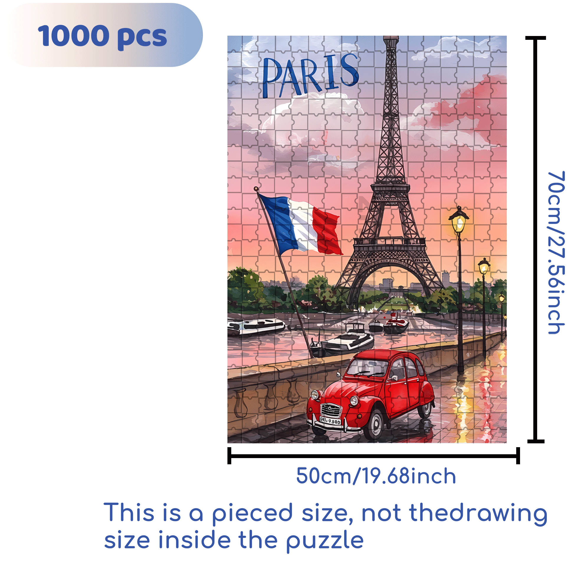 Red Beetle 500pcs/1000pcs Jigsaw Puzzle, Scratch-Resistant, Interactive Family Game & Brain-Boosting DIY Decor, Perfect for Halloween, Christmas & New Year Gifts, Family Puzzle Game