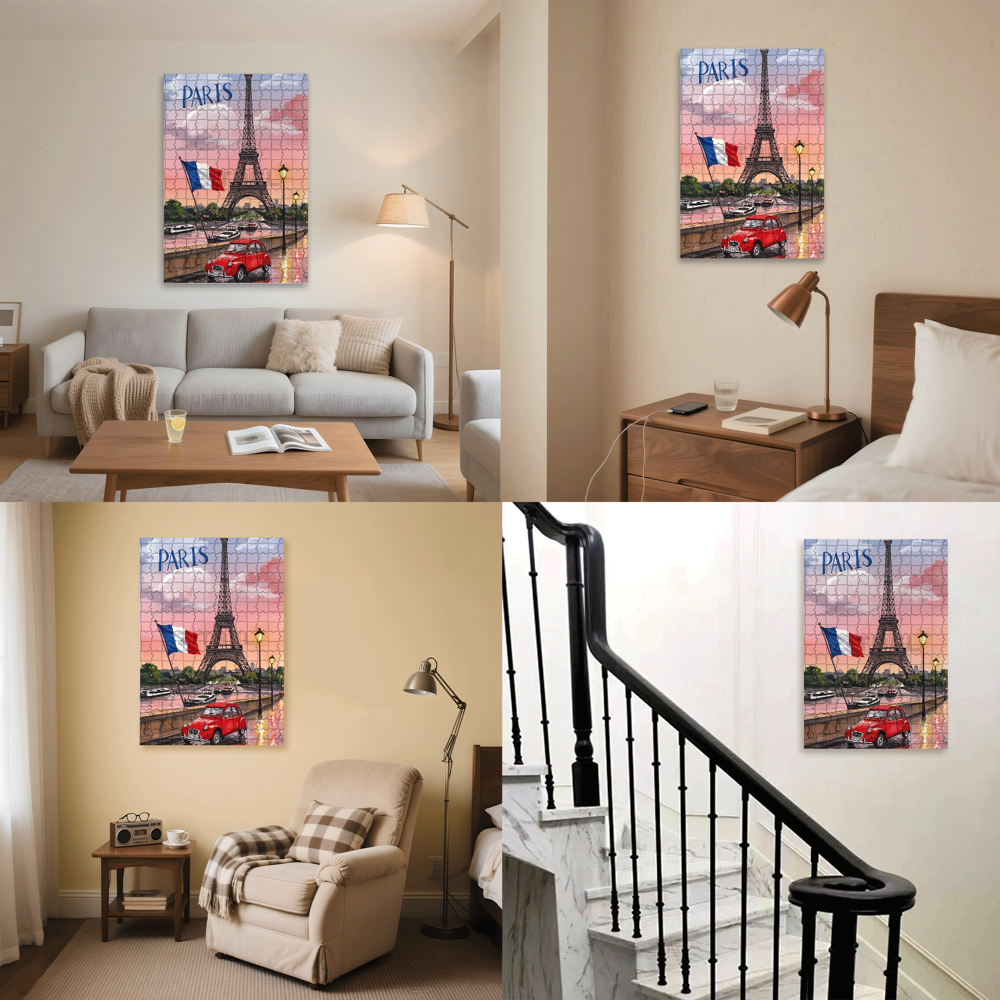 Red Beetle 500pcs/1000pcs Jigsaw Puzzle, Scratch-Resistant, Interactive Family Game & Brain-Boosting DIY Decor, Perfect for Halloween, Christmas & New Year Gifts, Family Puzzle Game