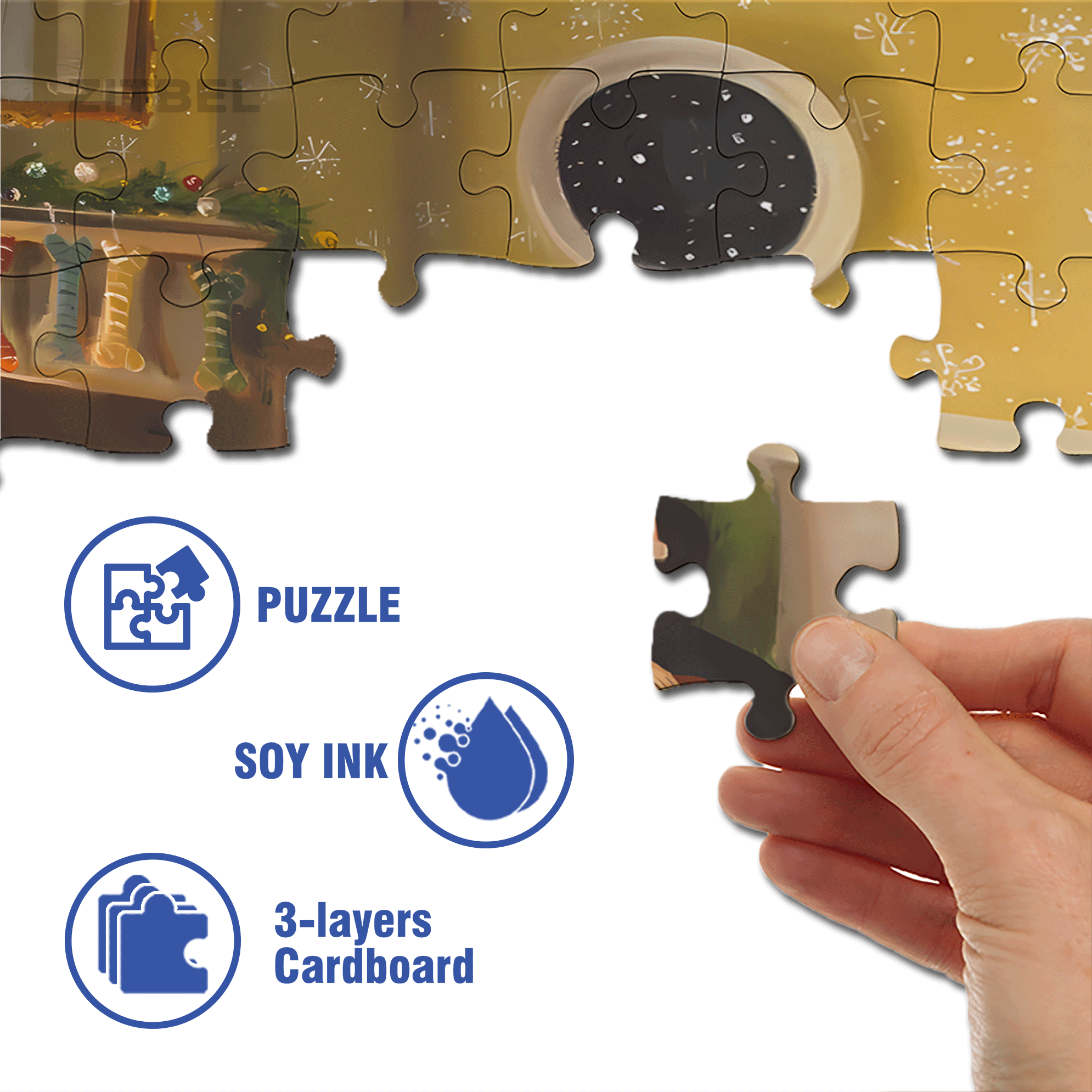 Rolling Eyes 500pcs/1000pcs Jigsaw Puzzle, Scratch-Resistant, Interactive Family Game & Brain-Boosting DIY Decor, Perfect for Halloween, Christmas & New Year Gifts, Family Puzzle Game