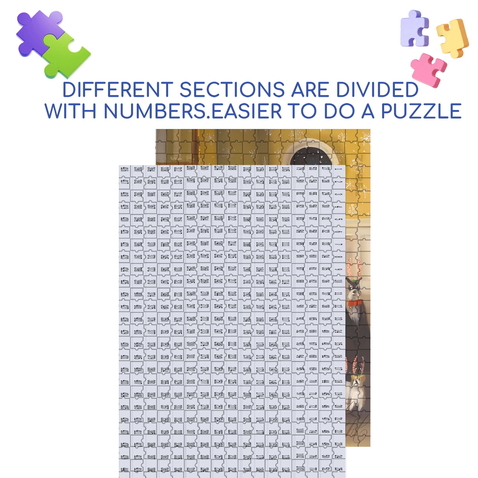 Rolling Eyes 500pcs/1000pcs Jigsaw Puzzle, Scratch-Resistant, Interactive Family Game & Brain-Boosting DIY Decor, Perfect for Halloween, Christmas & New Year Gifts, Family Puzzle Game