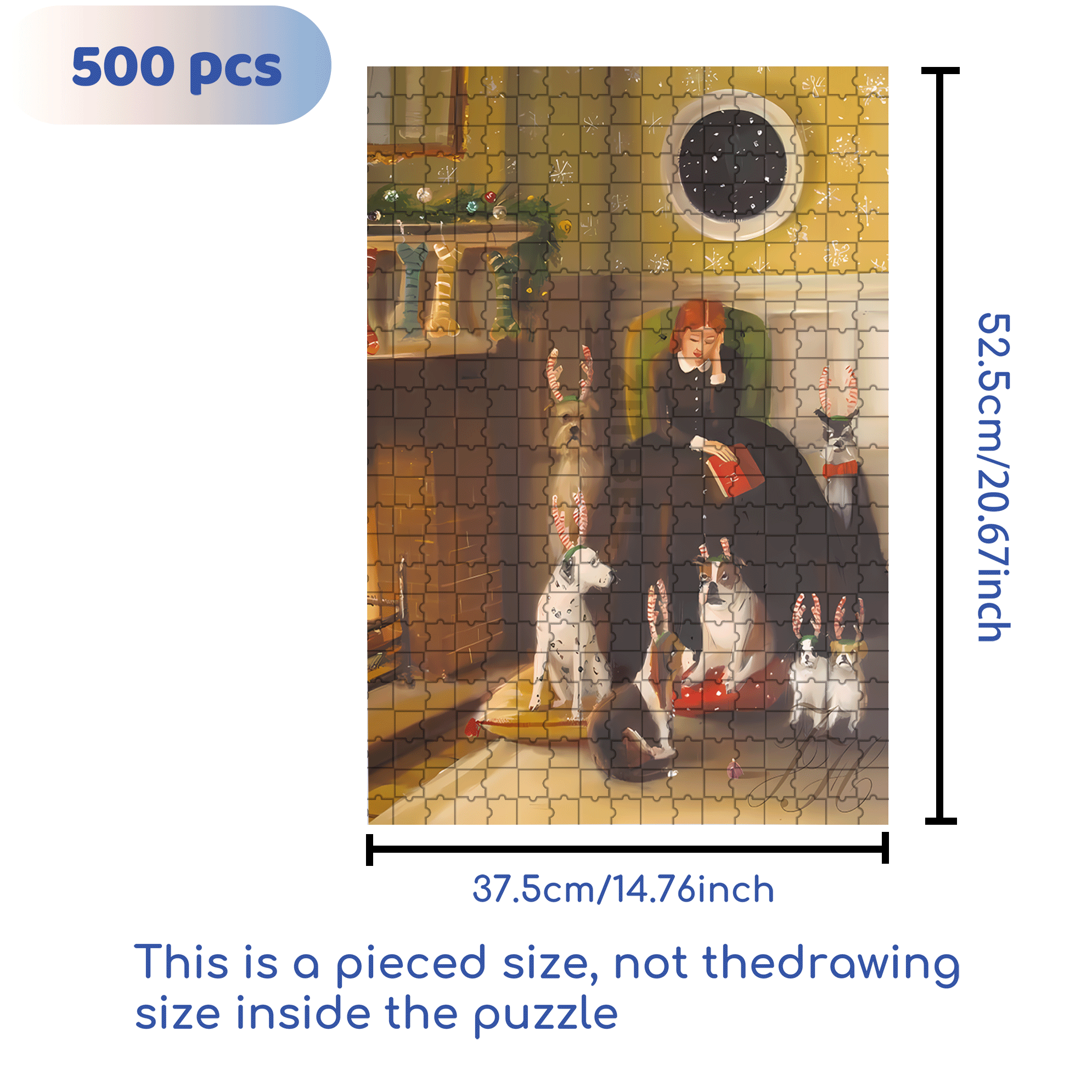 Rolling Eyes 500pcs/1000pcs Jigsaw Puzzle, Scratch-Resistant, Interactive Family Game & Brain-Boosting DIY Decor, Perfect for Halloween, Christmas & New Year Gifts, Family Puzzle Game