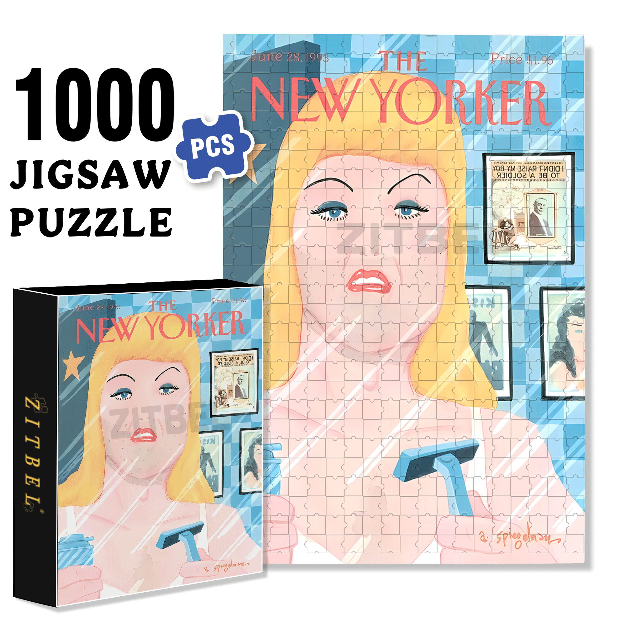Shave 500pcs/1000pcs Jigsaw Puzzle, Scratch-Resistant, Interactive Family Game & Brain-Boosting DIY Decor, Perfect for Halloween, Christmas & New Year Gifts, Family Puzzle Game