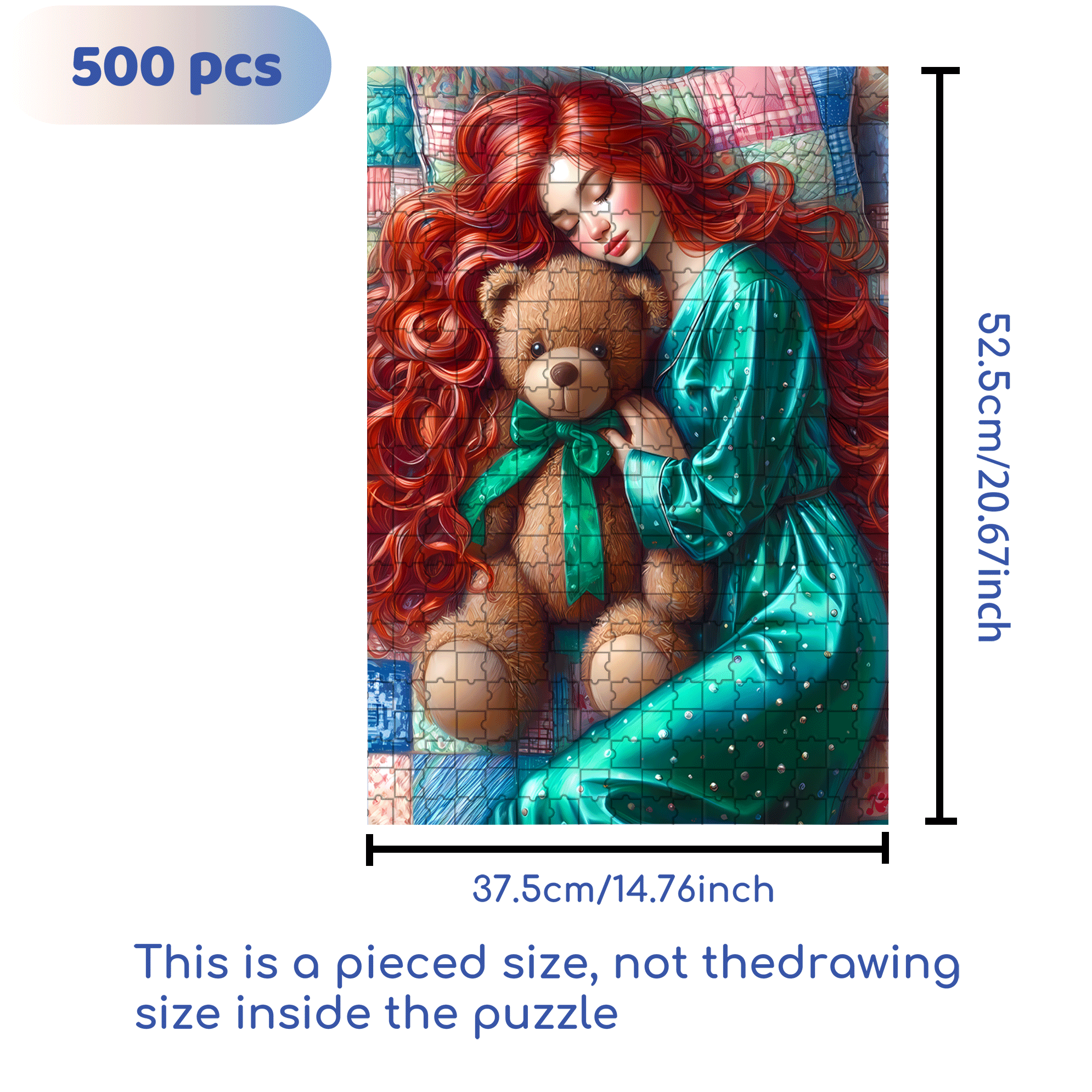 Sleeping Peacefully 500pcs/1000pcs Jigsaw Puzzle, Scratch-Resistant, Interactive Family Game & Brain-Boosting DIY Decor, Perfect for Halloween, Christmas & New Year Gifts, Family Puzzle Game