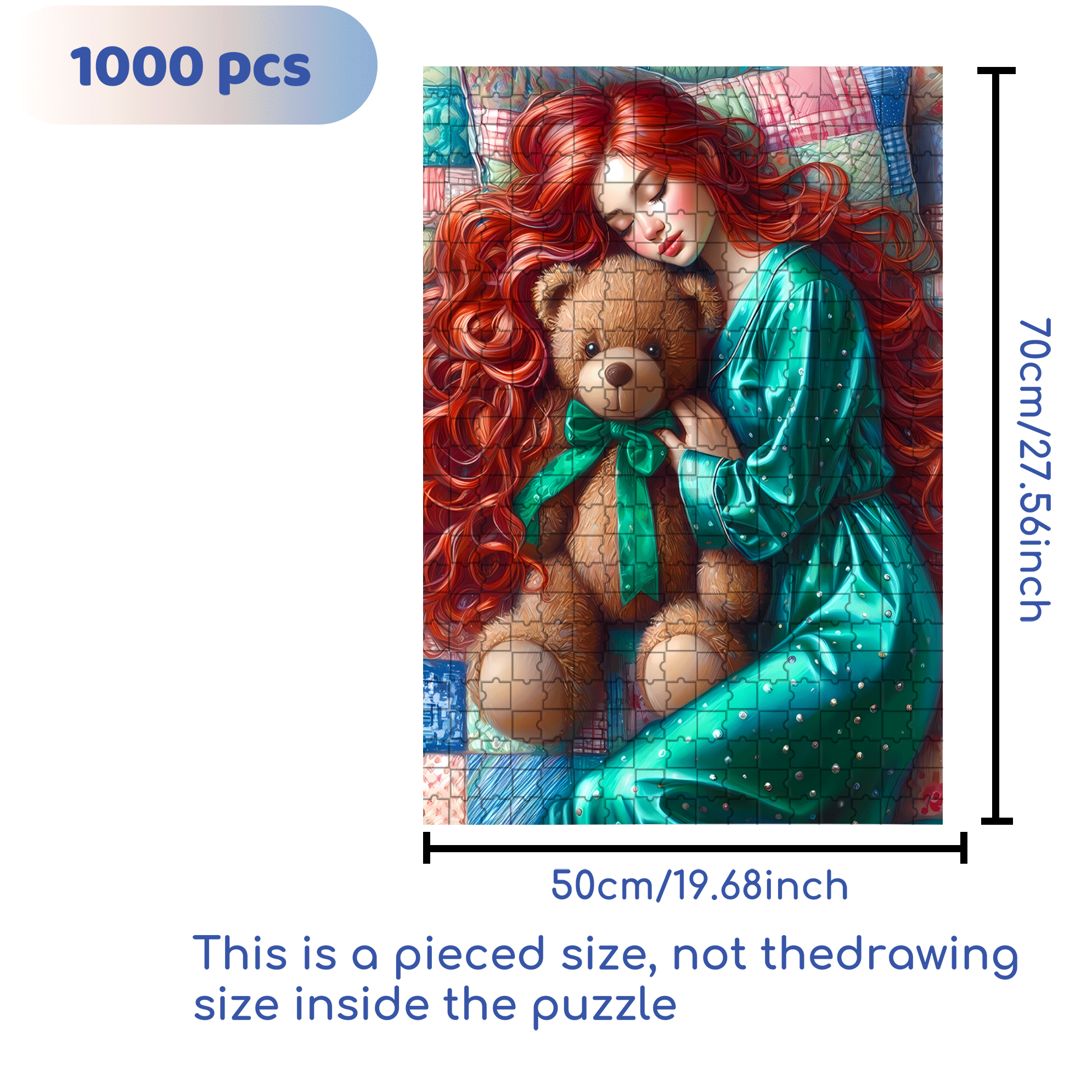 Sleeping Peacefully 500pcs/1000pcs Jigsaw Puzzle, Scratch-Resistant, Interactive Family Game & Brain-Boosting DIY Decor, Perfect for Halloween, Christmas & New Year Gifts, Family Puzzle Game
