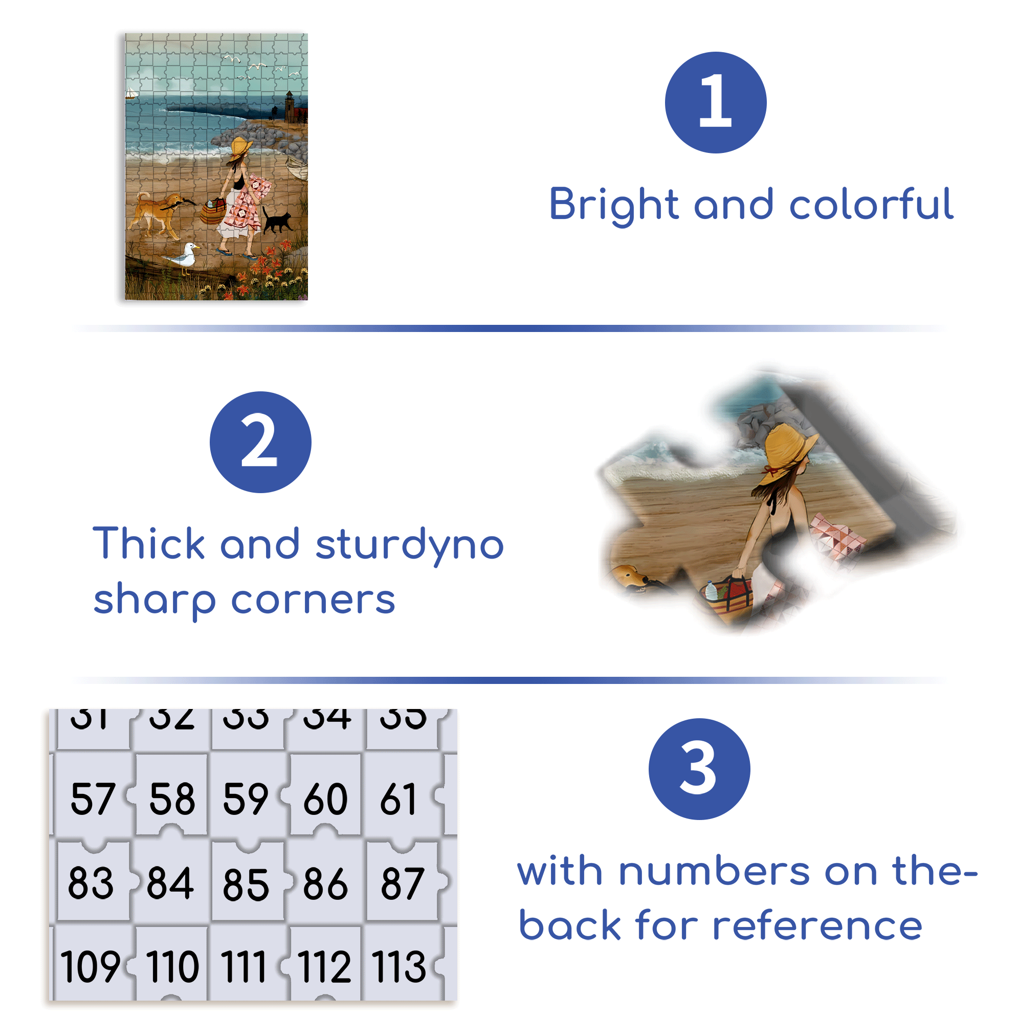 Summer Beach Picnic 500pcs/1000pcs Jigsaw Puzzle, Scratch-Resistant, Interactive Family Game & Brain-Boosting DIY Decor, Perfect for Halloween, Christmas & New Year Gifts, Family Puzzle Game
