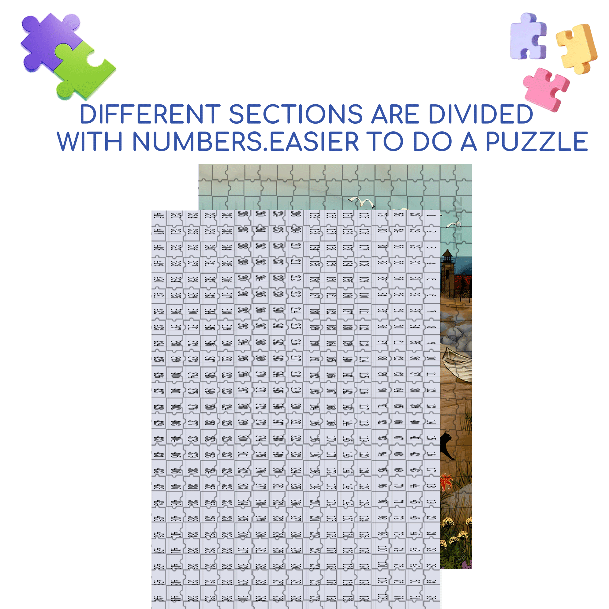 Summer Beach Picnic 500pcs/1000pcs Jigsaw Puzzle, Scratch-Resistant, Interactive Family Game & Brain-Boosting DIY Decor, Perfect for Halloween, Christmas & New Year Gifts, Family Puzzle Game