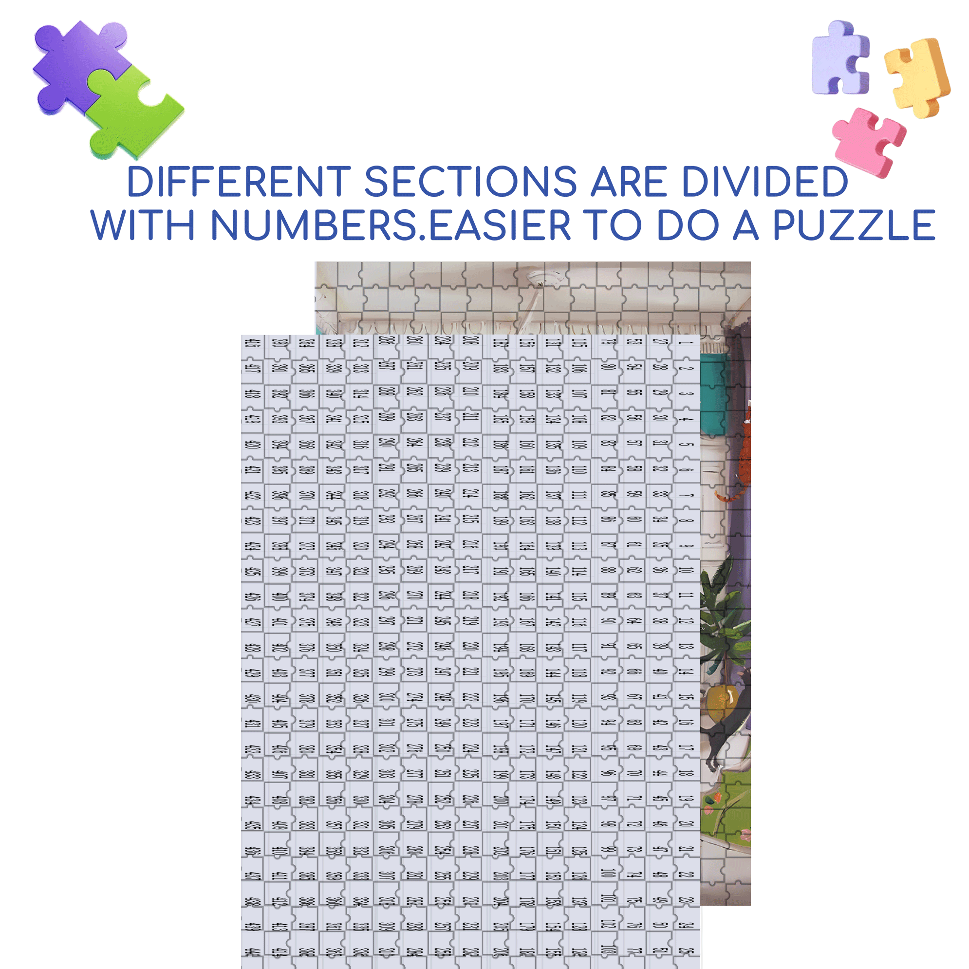 Swinging Cat 500pcs/1000pcs Jigsaw Puzzle, Scratch-Resistant, Interactive Family Game & Brain-Boosting DIY Decor, Perfect for Halloween, Christmas & New Year Gifts, Family Puzzle Game
