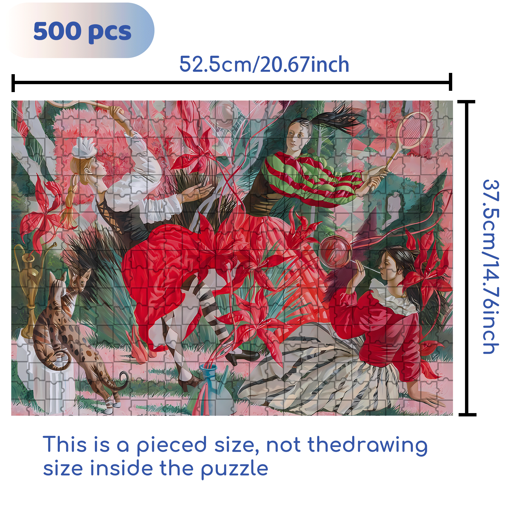 Badminton 500pcs/1000pcs Jigsaw Puzzle, Scratch-Resistant, Interactive Family Game & Brain-Boosting DIY Decor, Perfect for Halloween, Christmas & New Year Gifts, Family Puzzle Game