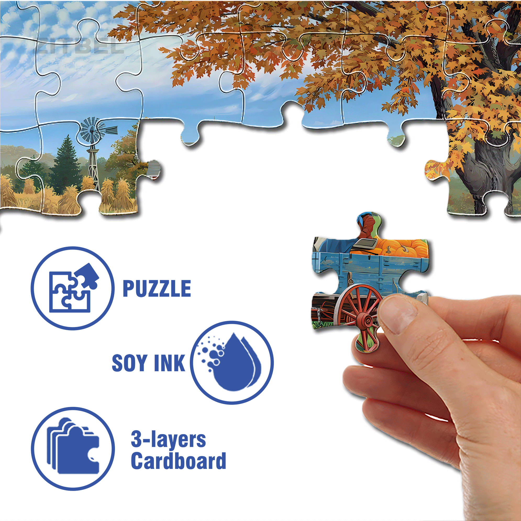 Bumper Crop 500pcs/1000pcs Jigsaw Puzzle, Scratch-Resistant, Interactive Family Game & Brain-Boosting DIY Decor, Perfect for Halloween, Christmas & New Year Gifts, Family Puzzle Game