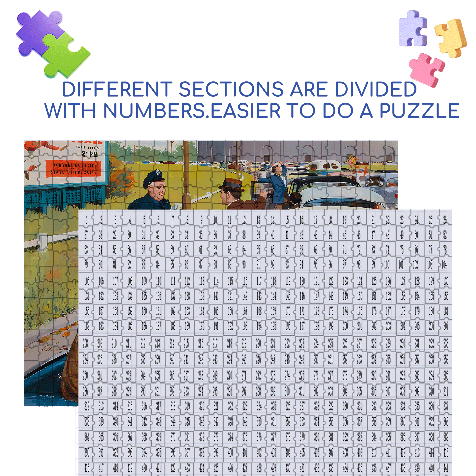 Disagreement 500pcs/1000pcs Jigsaw Puzzle, Scratch-Resistant, Interactive Family Game & Brain-Boosting DIY Decor, Perfect for Halloween, Christmas & New Year Gifts, Family Puzzle Game