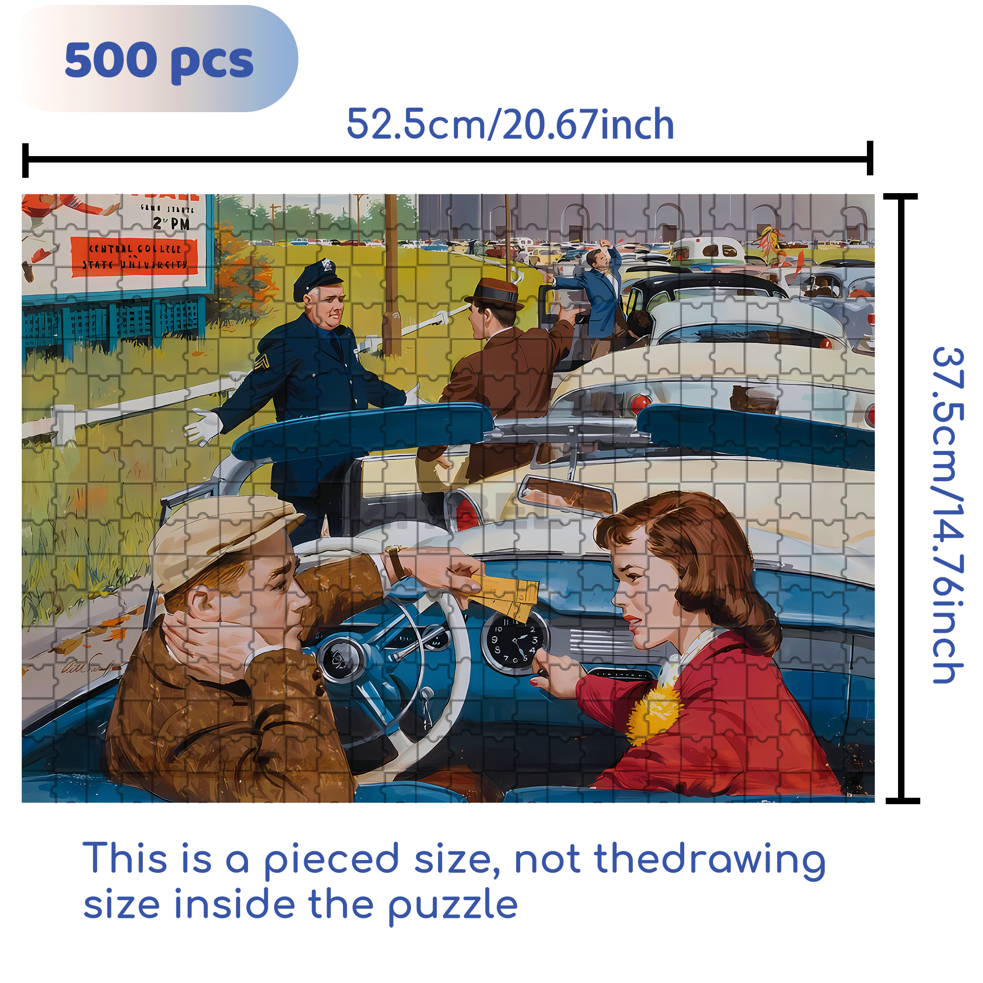 Disagreement 500pcs/1000pcs Jigsaw Puzzle, Scratch-Resistant, Interactive Family Game & Brain-Boosting DIY Decor, Perfect for Halloween, Christmas & New Year Gifts, Family Puzzle Game