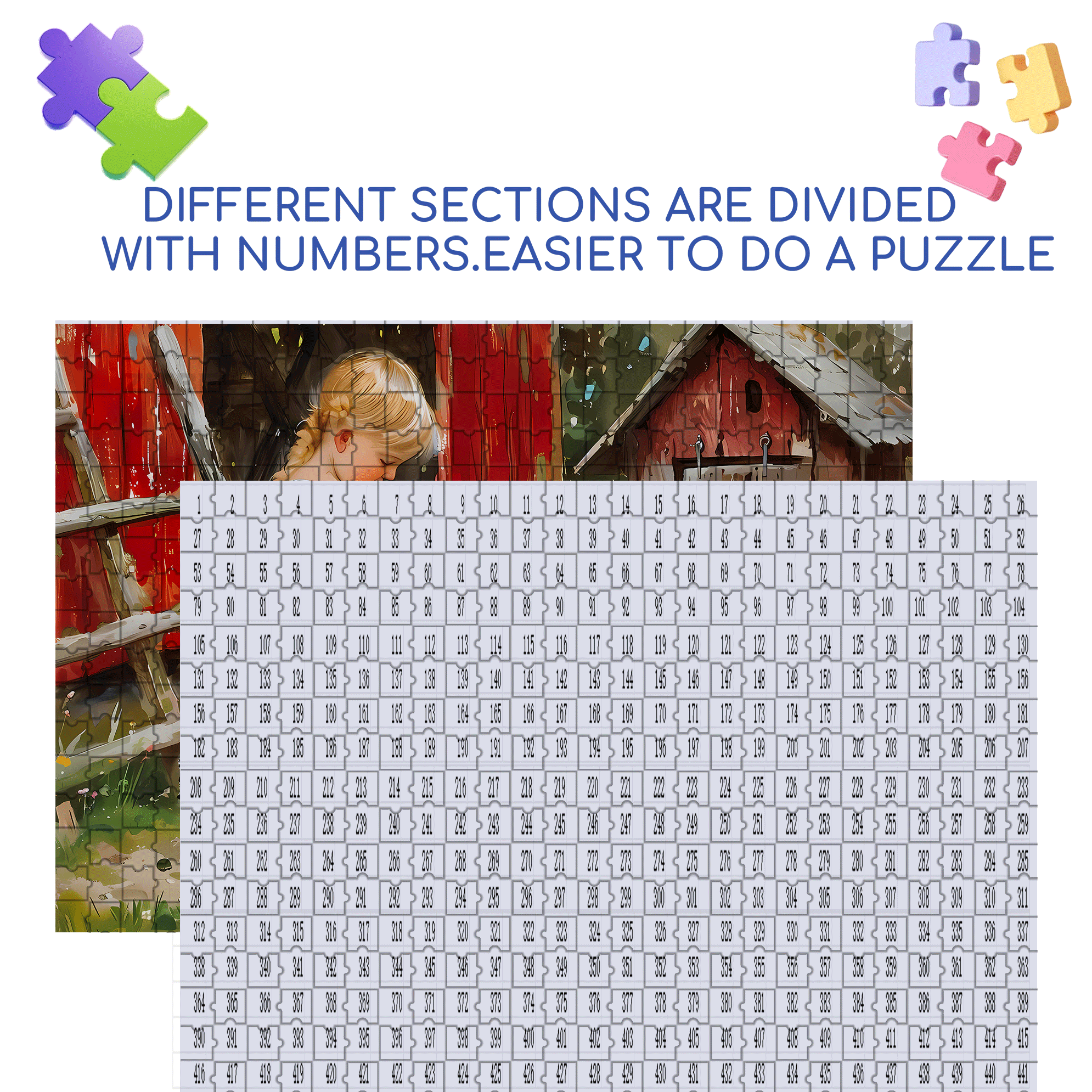 Feeding Time 500pcs/1000pcs Jigsaw Puzzle, Scratch-Resistant, Interactive Family Game & Brain-Boosting DIY Decor, Perfect for Halloween, Christmas & New Year Gifts, Family Puzzle Game