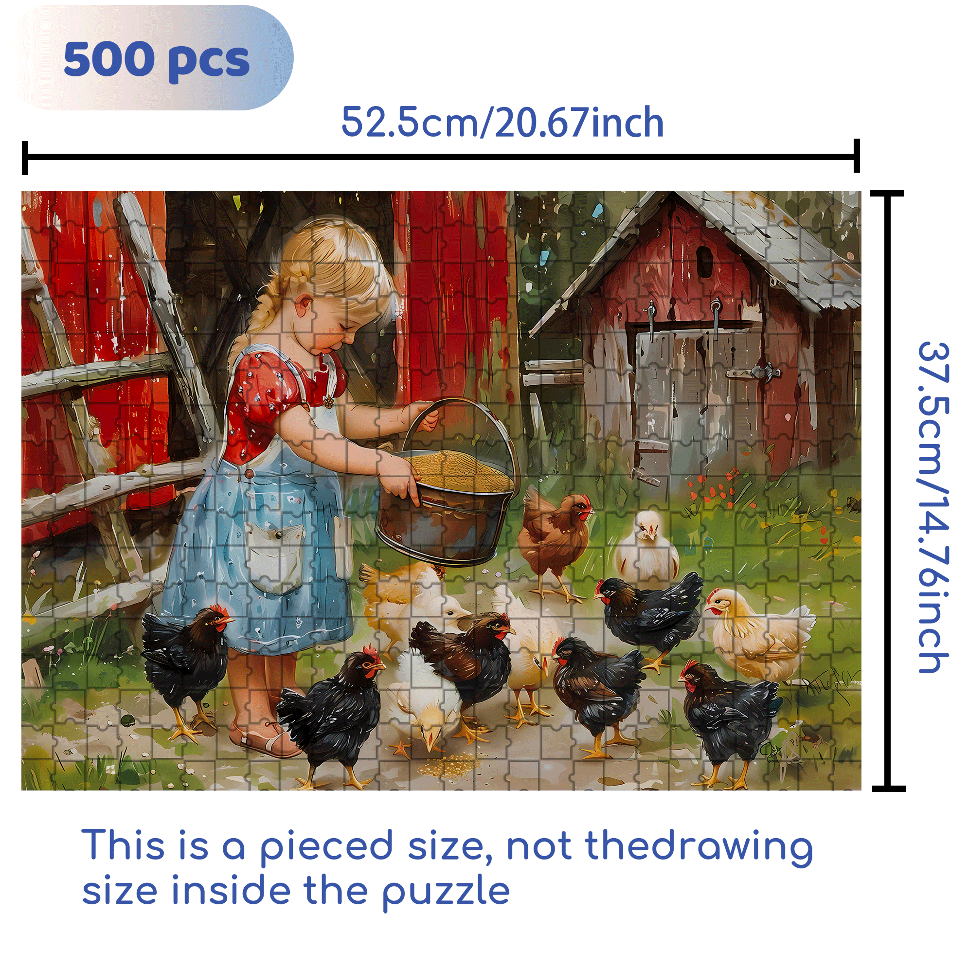 Feeding Time 500pcs/1000pcs Jigsaw Puzzle, Scratch-Resistant, Interactive Family Game & Brain-Boosting DIY Decor, Perfect for Halloween, Christmas & New Year Gifts, Family Puzzle Game