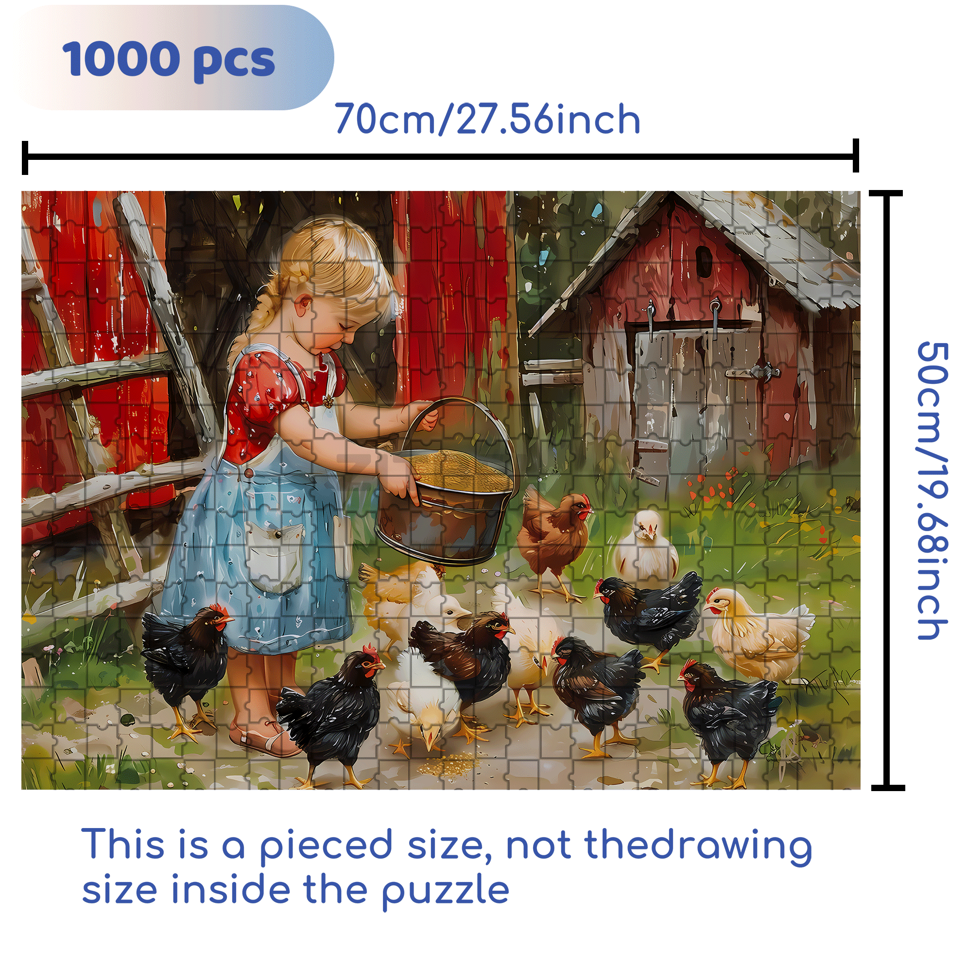 Feeding Time 500pcs/1000pcs Jigsaw Puzzle, Scratch-Resistant, Interactive Family Game & Brain-Boosting DIY Decor, Perfect for Halloween, Christmas & New Year Gifts, Family Puzzle Game