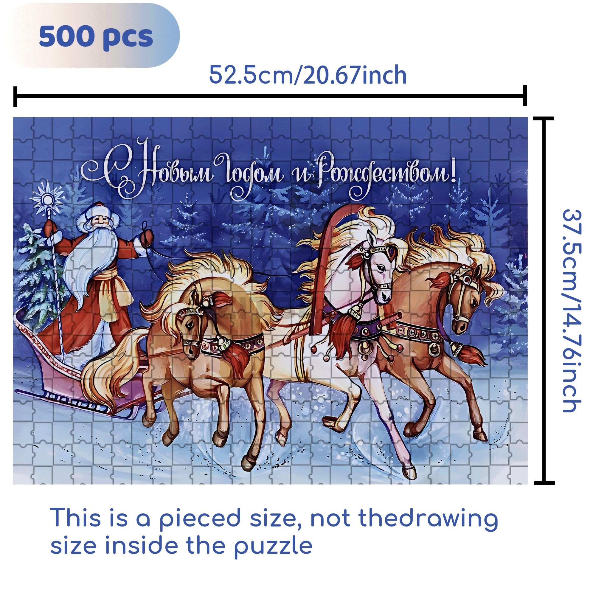 Galloping Horse 2 500pcs/1000pcs Jigsaw Puzzle, Scratch-Resistant, Interactive Family Game & Brain-Boosting DIY Decor, Perfect for Halloween, Christmas & New Year Gifts, Family Puzzle Game