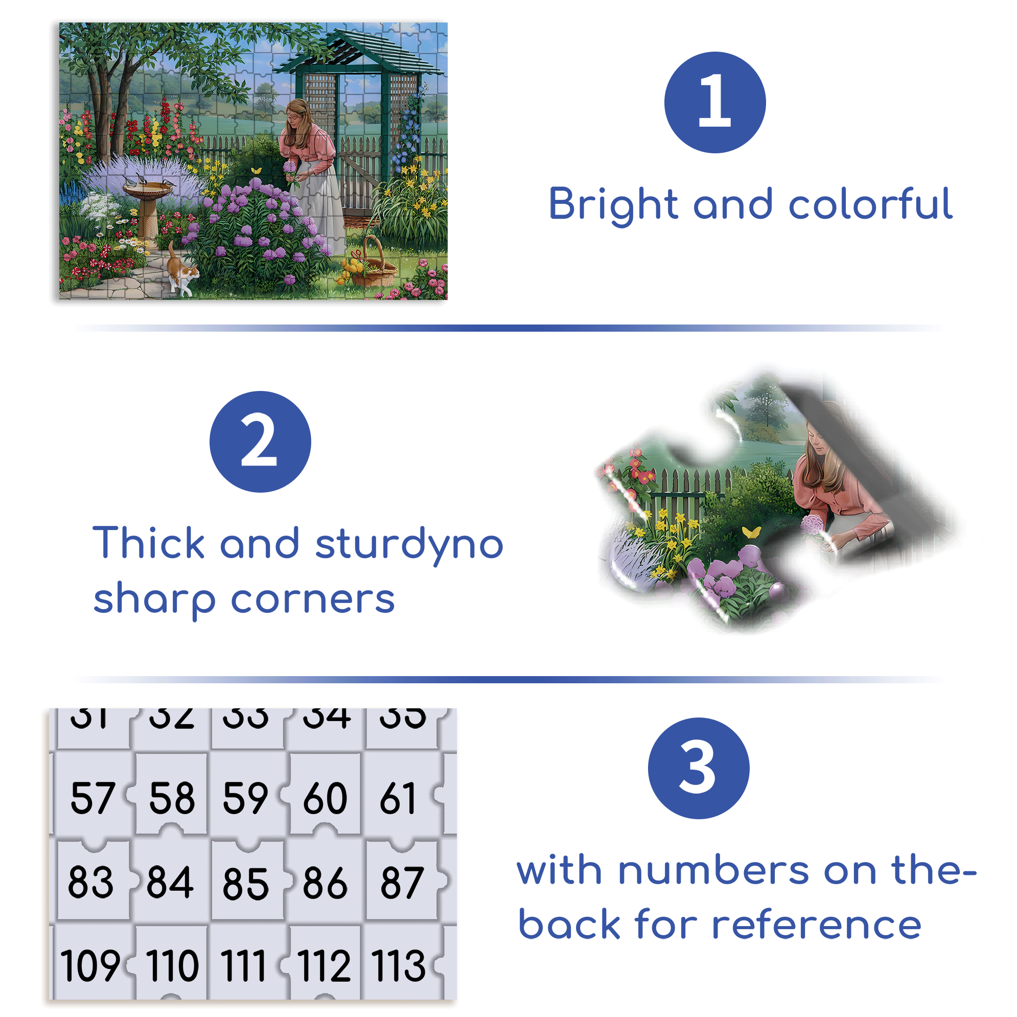 Garden of Delights 500pcs/1000pcs Jigsaw Puzzle, Scratch-Resistant, Interactive Family Game & Brain-Boosting DIY Decor, Perfect for Halloween, Christmas & New Year Gifts, Family Puzzle Game