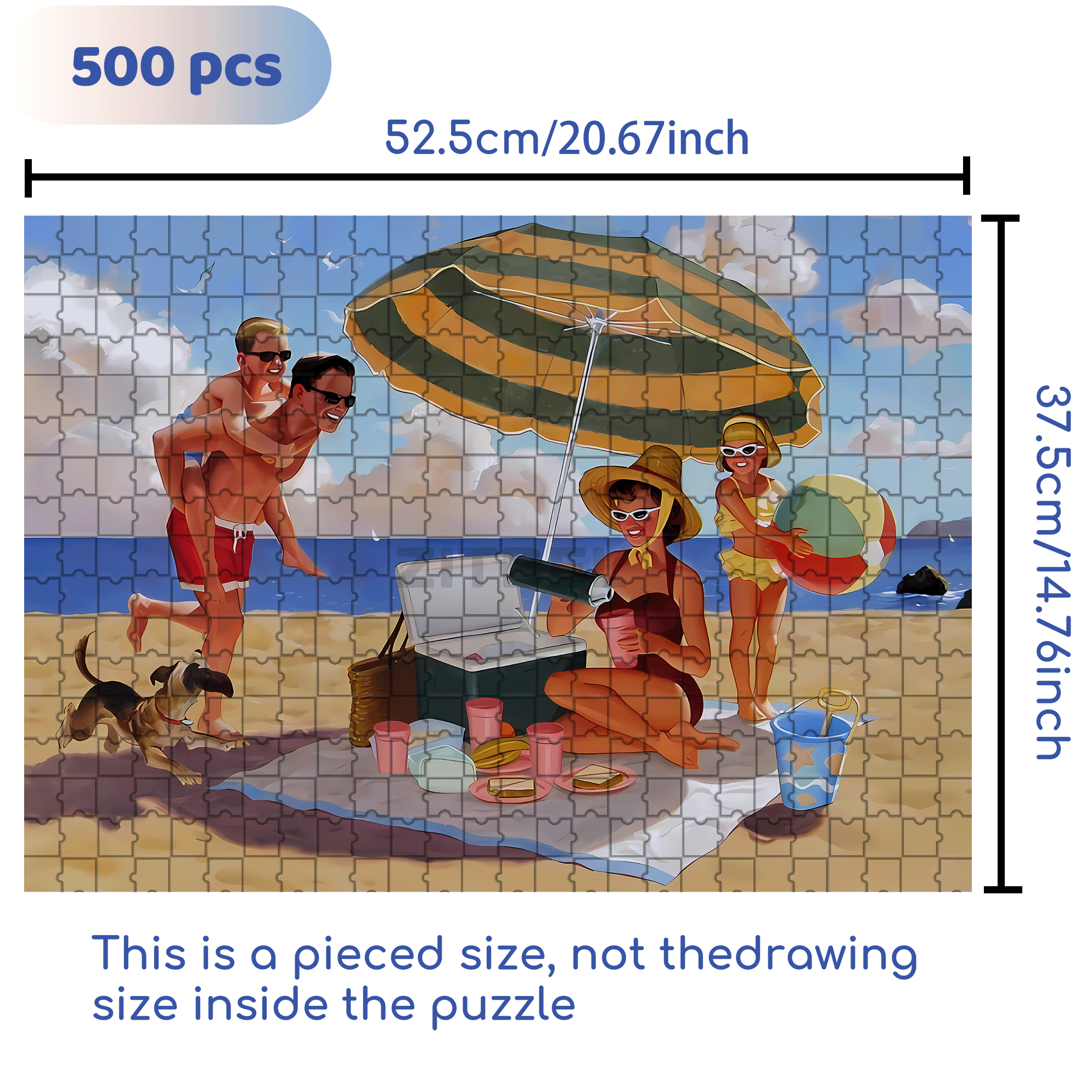 Happy Family 500pcs/1000pcs Jigsaw Puzzle, Scratch-Resistant, Interactive Family Game & Brain-Boosting DIY Decor, Perfect for Halloween, Christmas & New Year Gifts, Family Puzzle Game